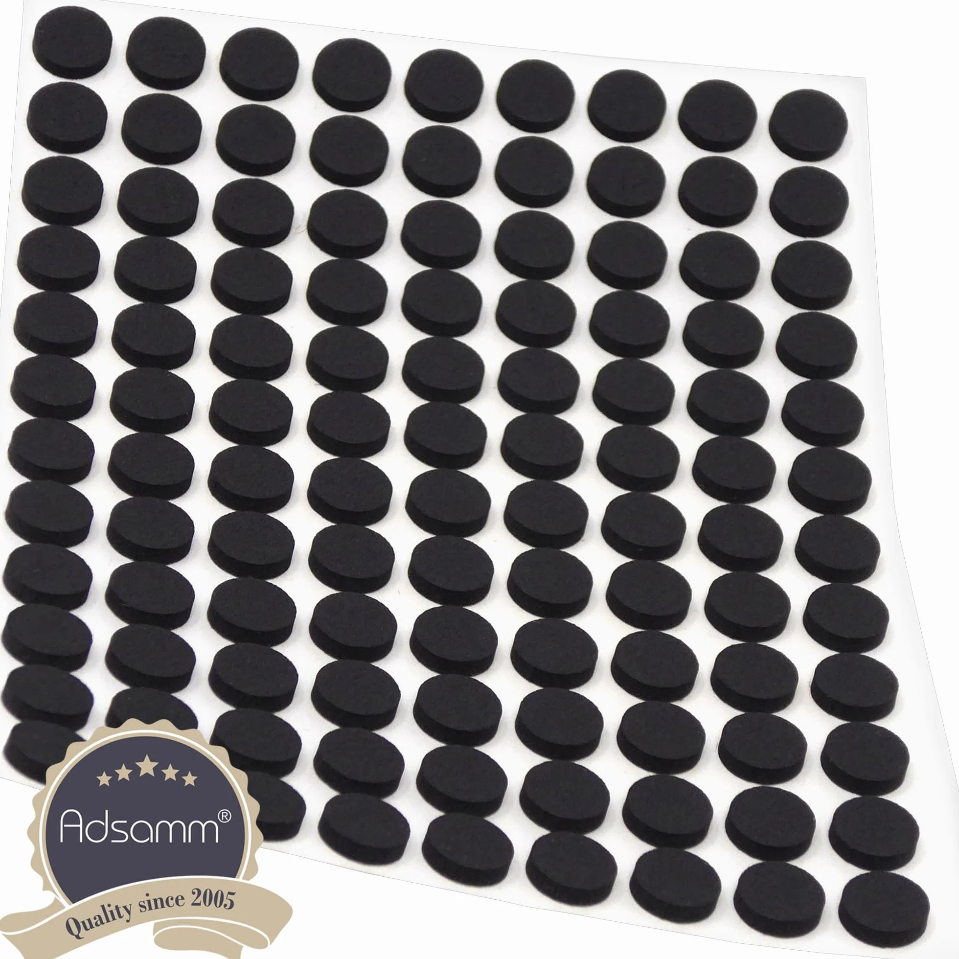 108 szt. Antiscivolo Autoadesivi Ø 10 mm Tondi Piedini Adesivi Gomma Espansa EPDM Adsamm