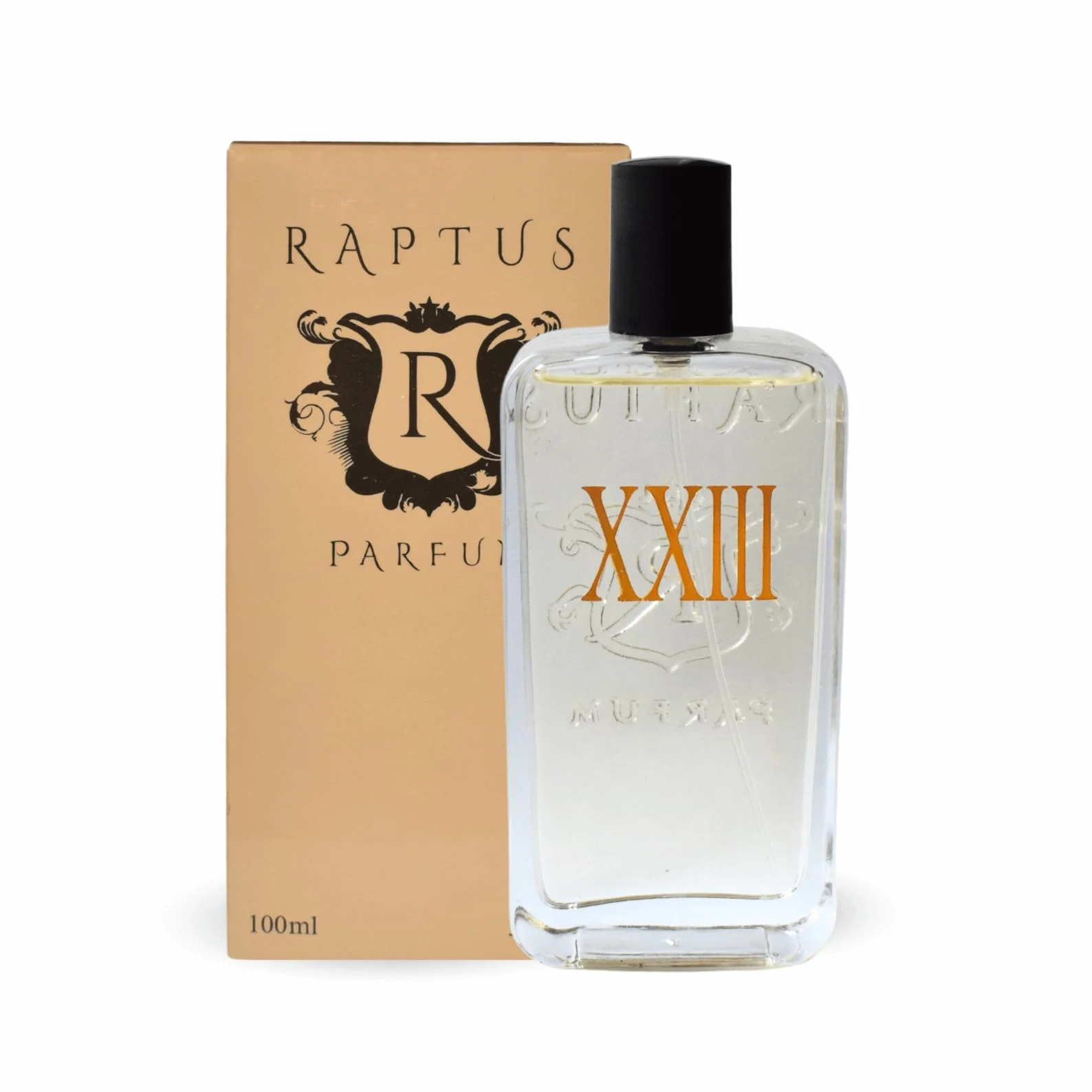RAPTUS XXIII Parfum 100 ml – Profumo Unisex Ambrato Speziato e Intenso | Fava Tonka, Rosa, Zafferano e Ambra | Packaging Pesca Elegante – Formato 100 ml