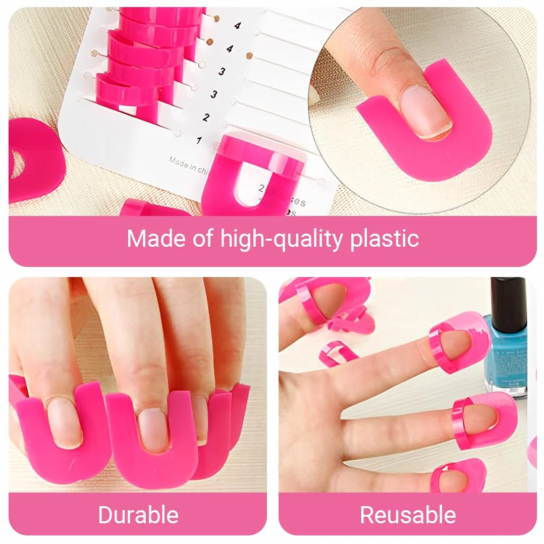 EIHI 78 Pezzi Stencil per smalto per unghie, stencil unghie, accessori per unghie, protezione per punte di protezione per smalto per nail art riutilizzabile Accessori