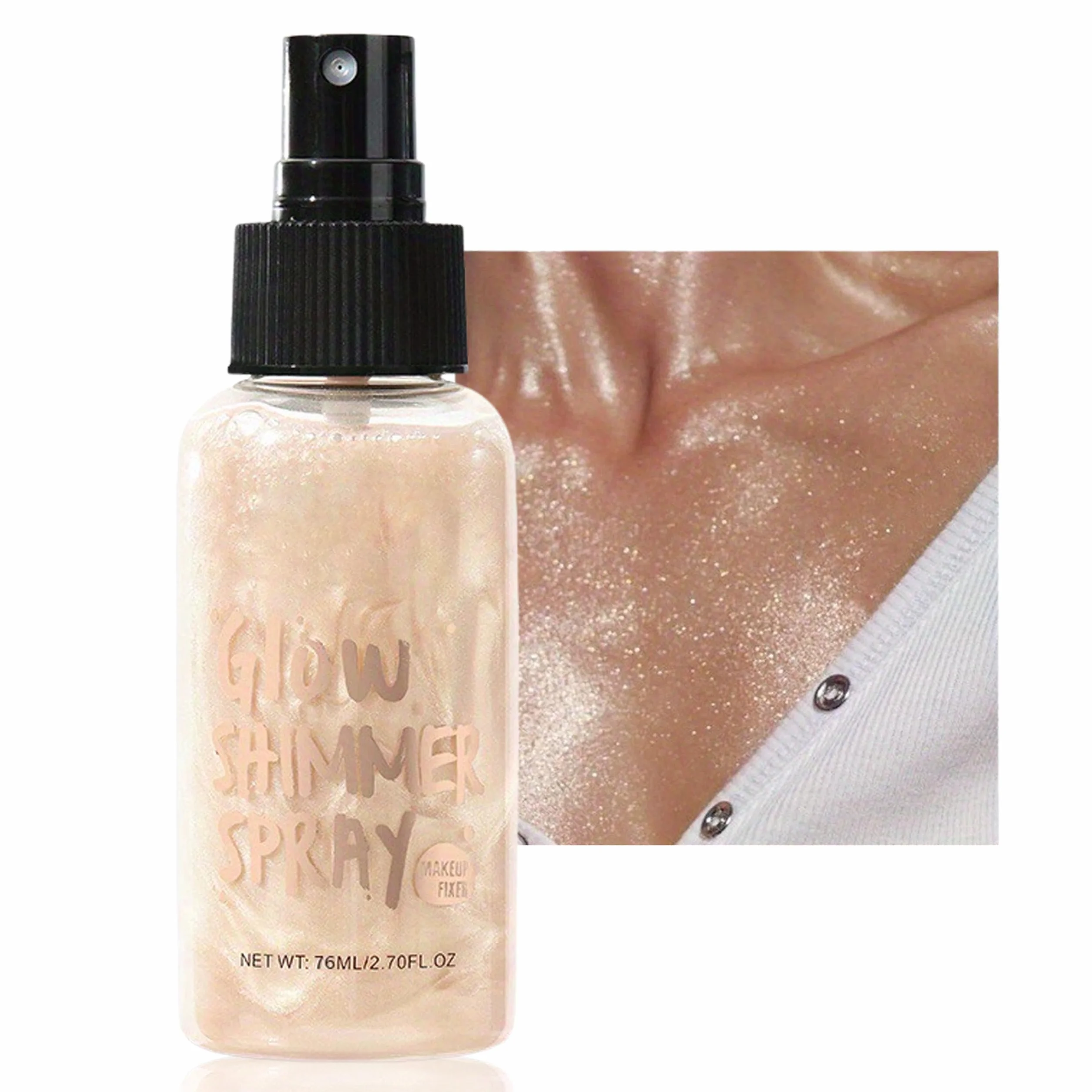 Glow Body Glitter Impermeabile Brillantini Brillantini Glitter Spray Per Viso Capelli E Corpo, Nebbia Ultra Fine Copertura Uniforme, Festival Brillante Trucco Brillante