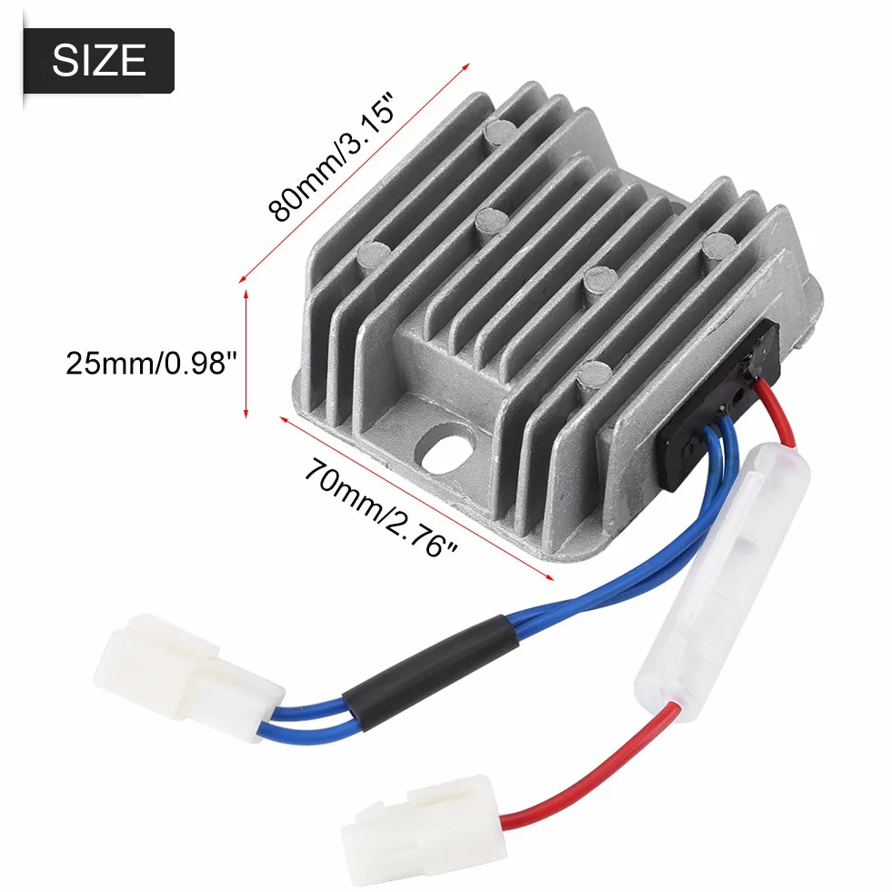 Regolatore di tensione 178F 186F DC12V 2 spine 3 fili alluminio AVR generatore per KDE3500 5000 6500 6700