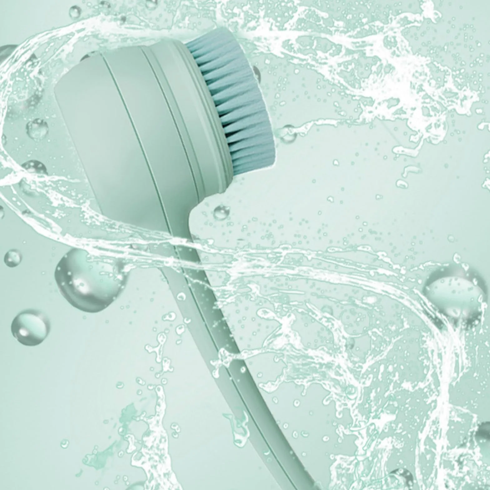 Spazzola elettrica per il corpo, Spazzola elettrica per il bagno | Scrubber per corpo con ricarica USB e manico lungo | per la schiena a batteria grande per piedi massaggi