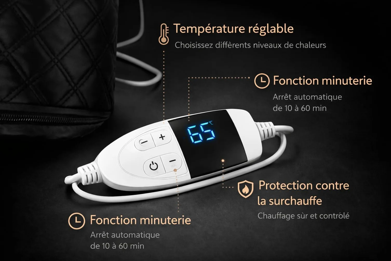 NARA - Casco riscaldante per capelli, cura profonda e idratazione, temperatura regolabile LCD, confezione completa: cuffia riscaldata + cuffia da notte + cuffia da doccia + pettine per maschere, oli