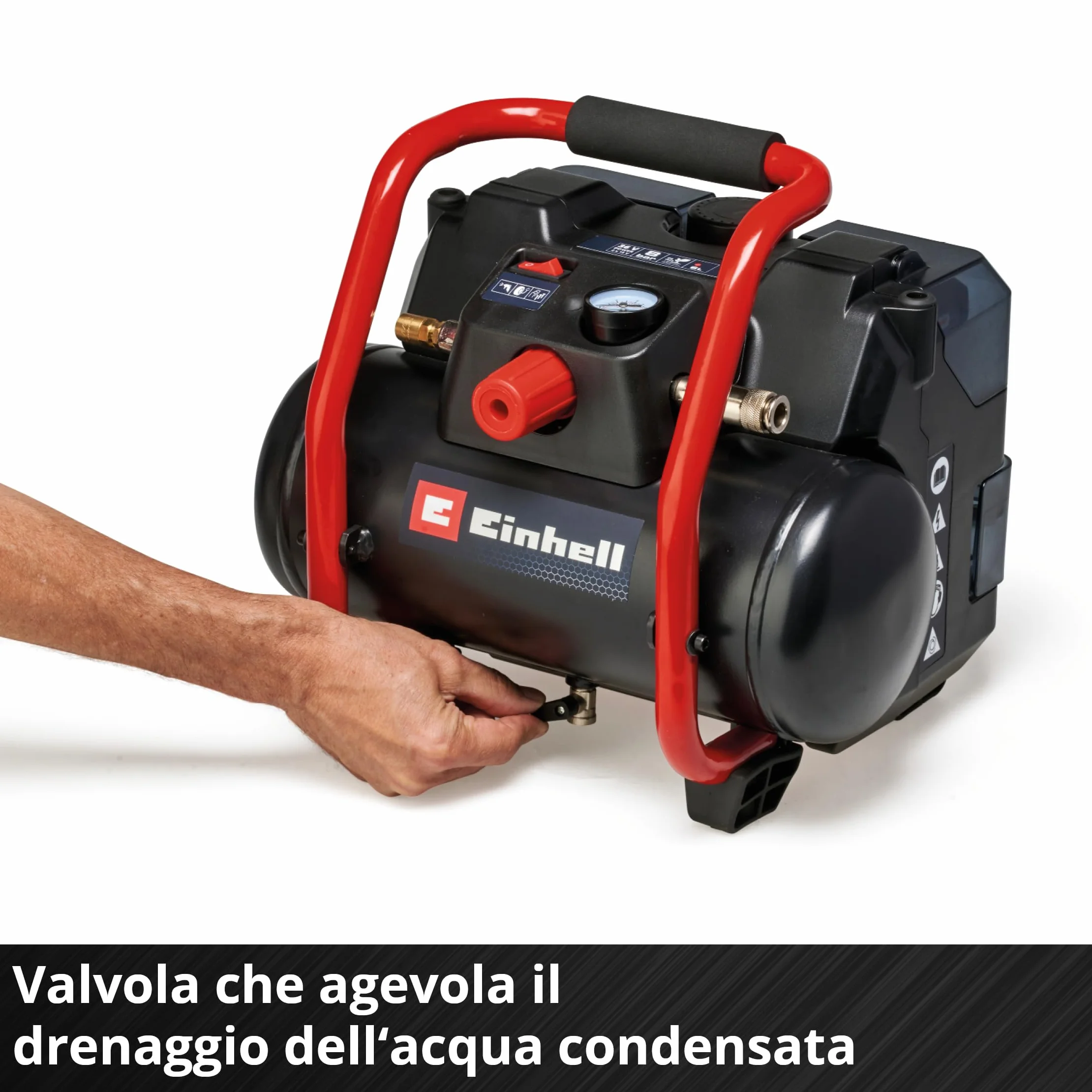 Einhell TE-AC 36/150 Li OF-Solo Compressore a Batteria 36 V 8 bar Serbatoio 6 l Aspirazione 150 l/min Senza Olio