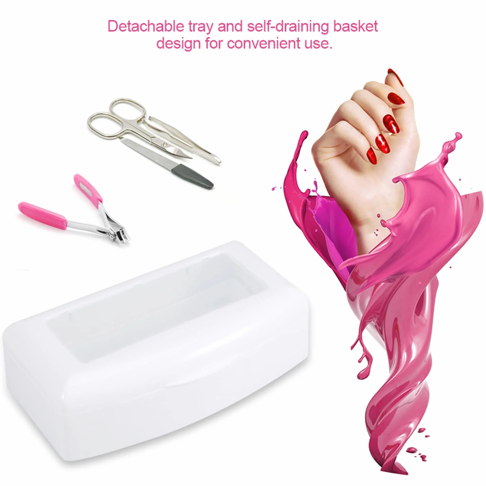 Vassoio Sterilizzatore per Nail Art, Scatola di Disinfezione in Plastica, Flacone Sterilizzatore, per Uso Domestico in Salone, Strumento Spa per Nail Art