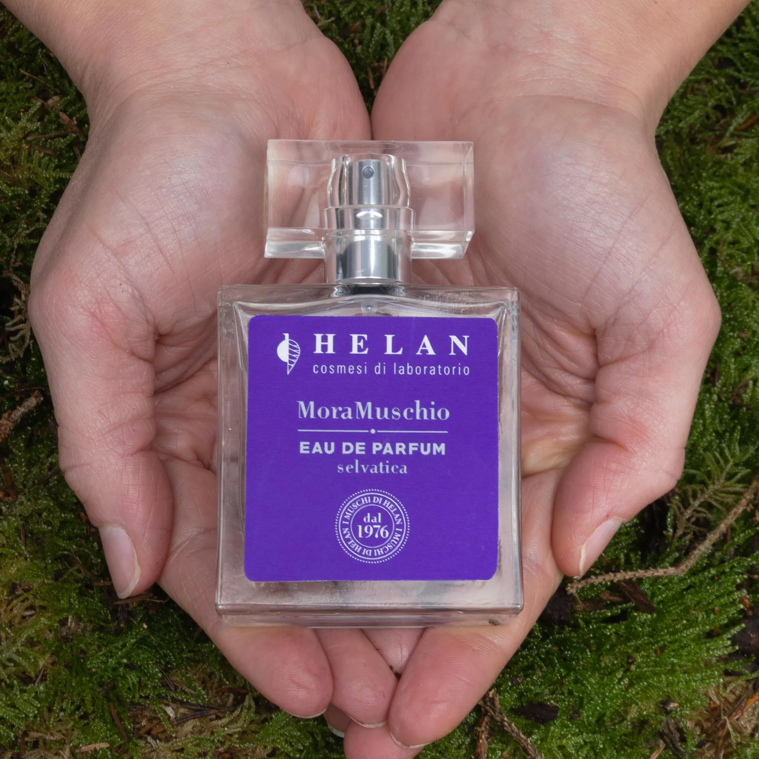 Helan Mora Muschio - Profumo Donna Eau de Parfum Selvatica, Fragranza Fruttata, Floreale e Muschiata con Mora, Lampone, Mirtillo, Rosa Selvatica e Legno di Sandalo - 50 ml, Made in Italy
