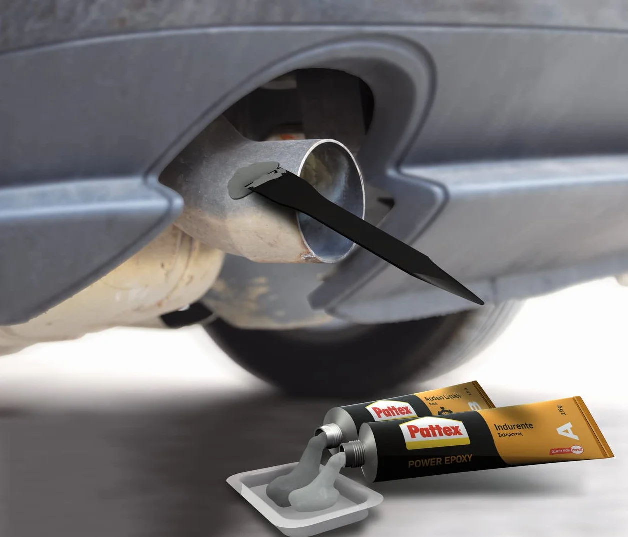 Pattex Power Epoxy Acciaio Liquido colla epossidica bicomponente color metallo forte adesivo epossidico per metalli 2x15g