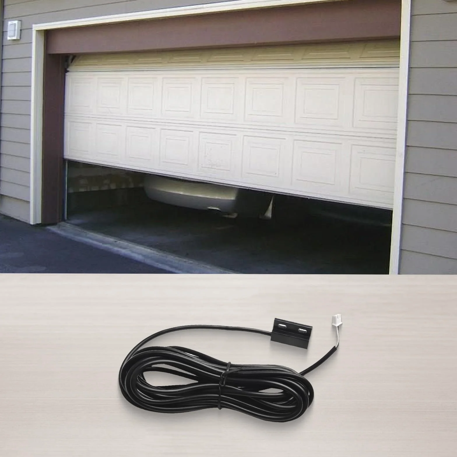 Interruttore magnetico per porte da garage con sensore cablato 5 m NdFeB
