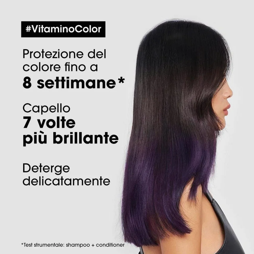 L'Oréal Professionnel Paris | KIT Shampoo Vitamino Color 300 ml + Maschera 250 ml | Routine Anti-Sbiadimento per Capelli Colorati