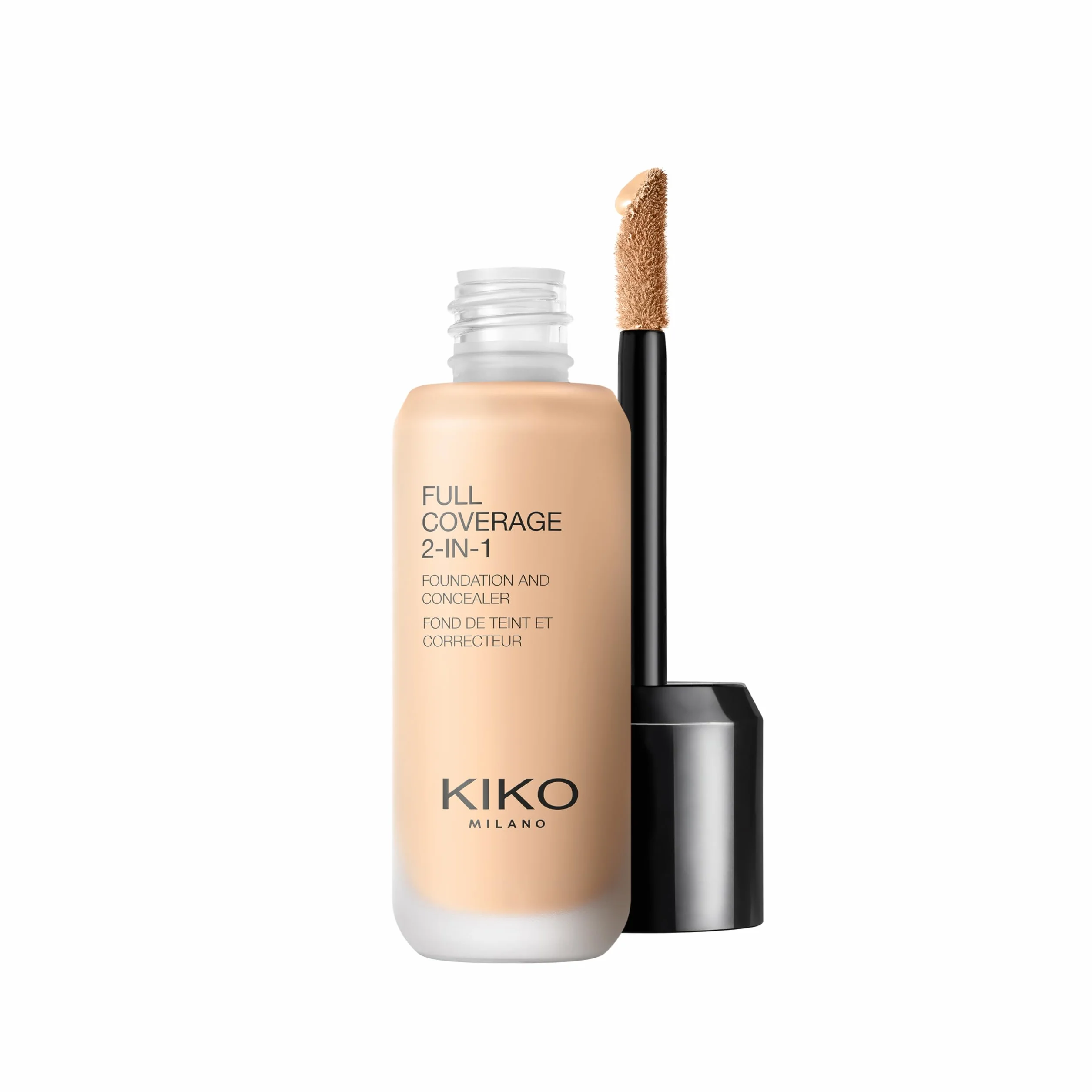 KIKO Milano Full Coverage 2-In-1 Foundation & Concealer 39 N10, Fondotinta E Correttore 2 In 1, Elevata Coprenza