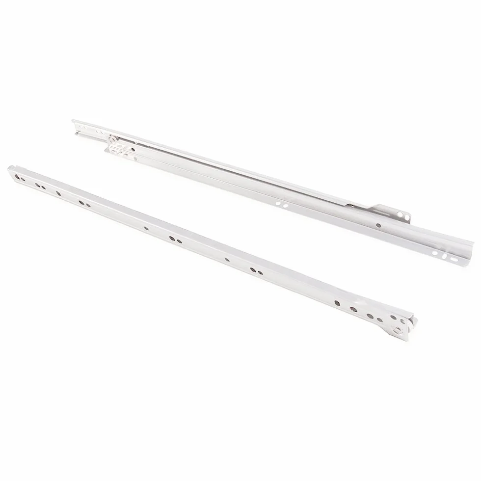 Emuca Guida-Binario con Cuscinetti a Rulli per Cassetto Bianco 500 mm Set 5