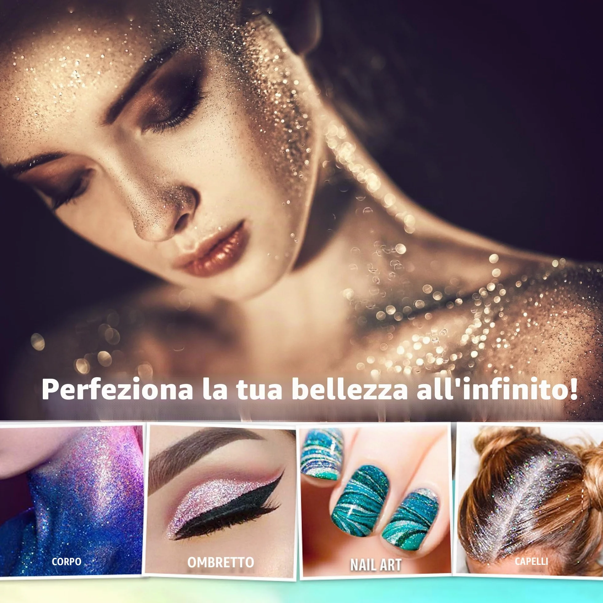 HEMOER Grigio argento Fine Glitter,140g Metallica Glitter per Decorazioni Artigianato, Resina, Epossidica Bicchieri, Candele, Glitter per Arti Pittoriche,Capelli Viso Corpo Occhi Nail Art Festival