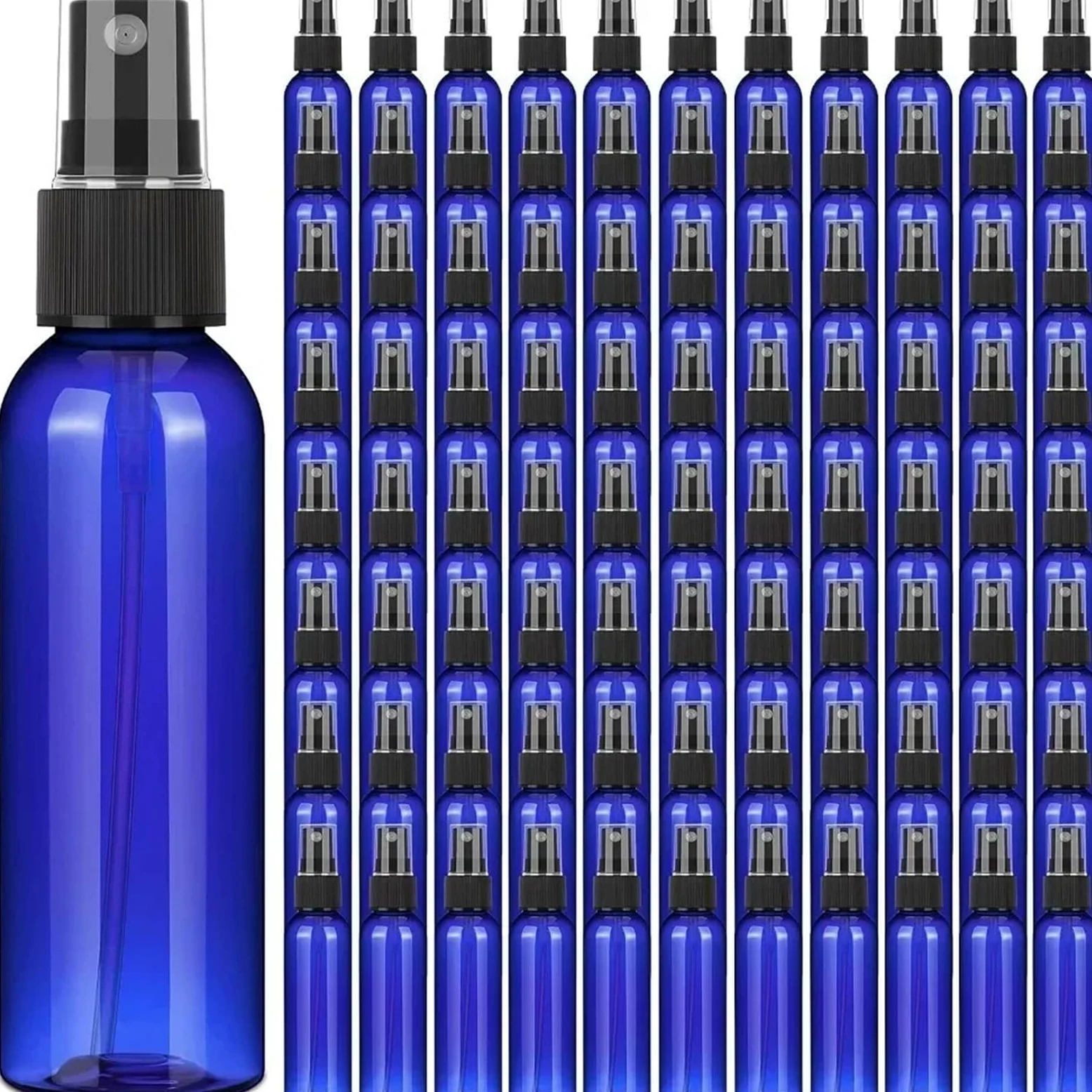 Flacone Spray Vuoto 50 flaconi spray blu vuoti ricaricabili, contenitori in plastica a nebbia fine for disinfettante alcolico