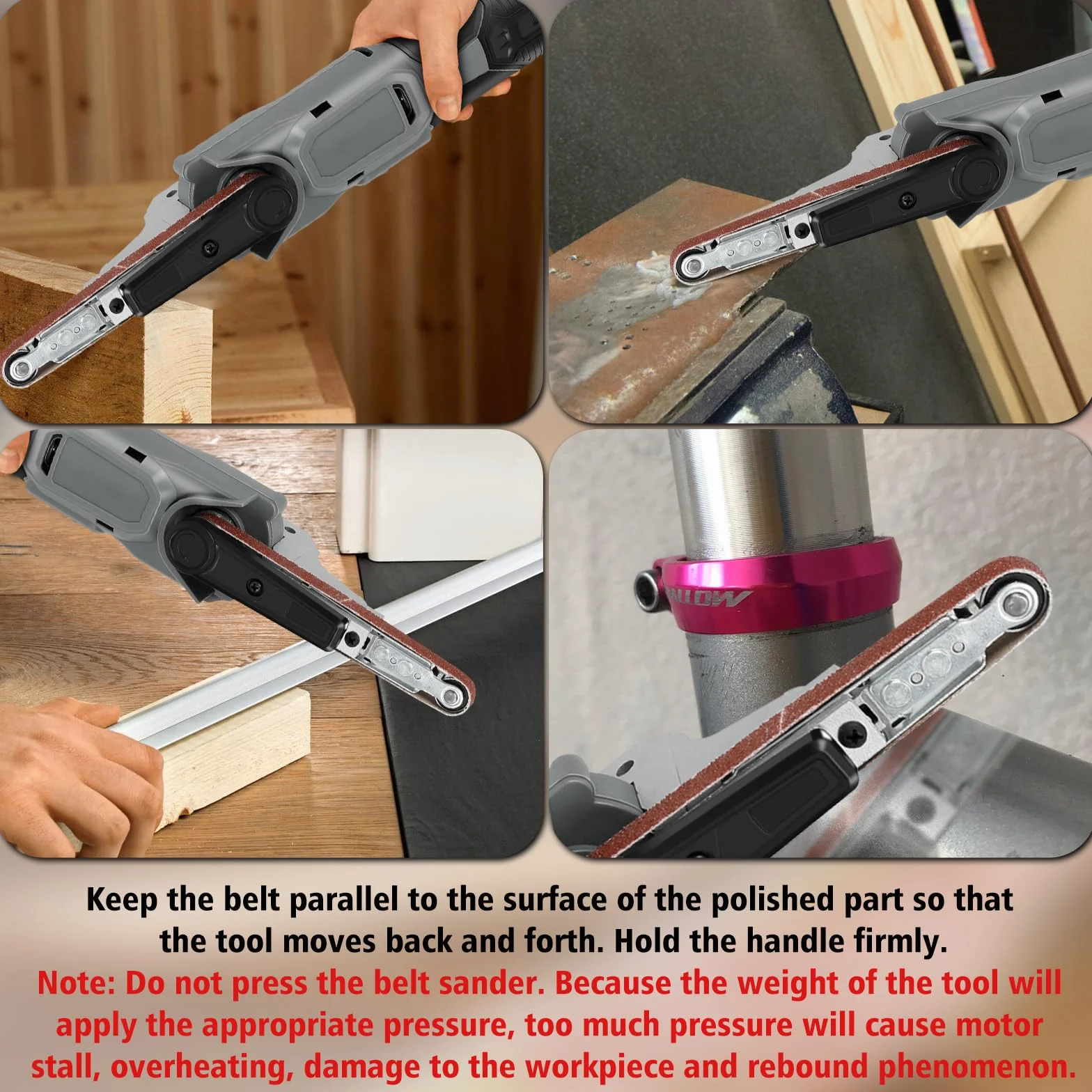 Smerigliatrice a nastro compatibile Makita 18V 10x330 mm 6 velocità regolabile 35°