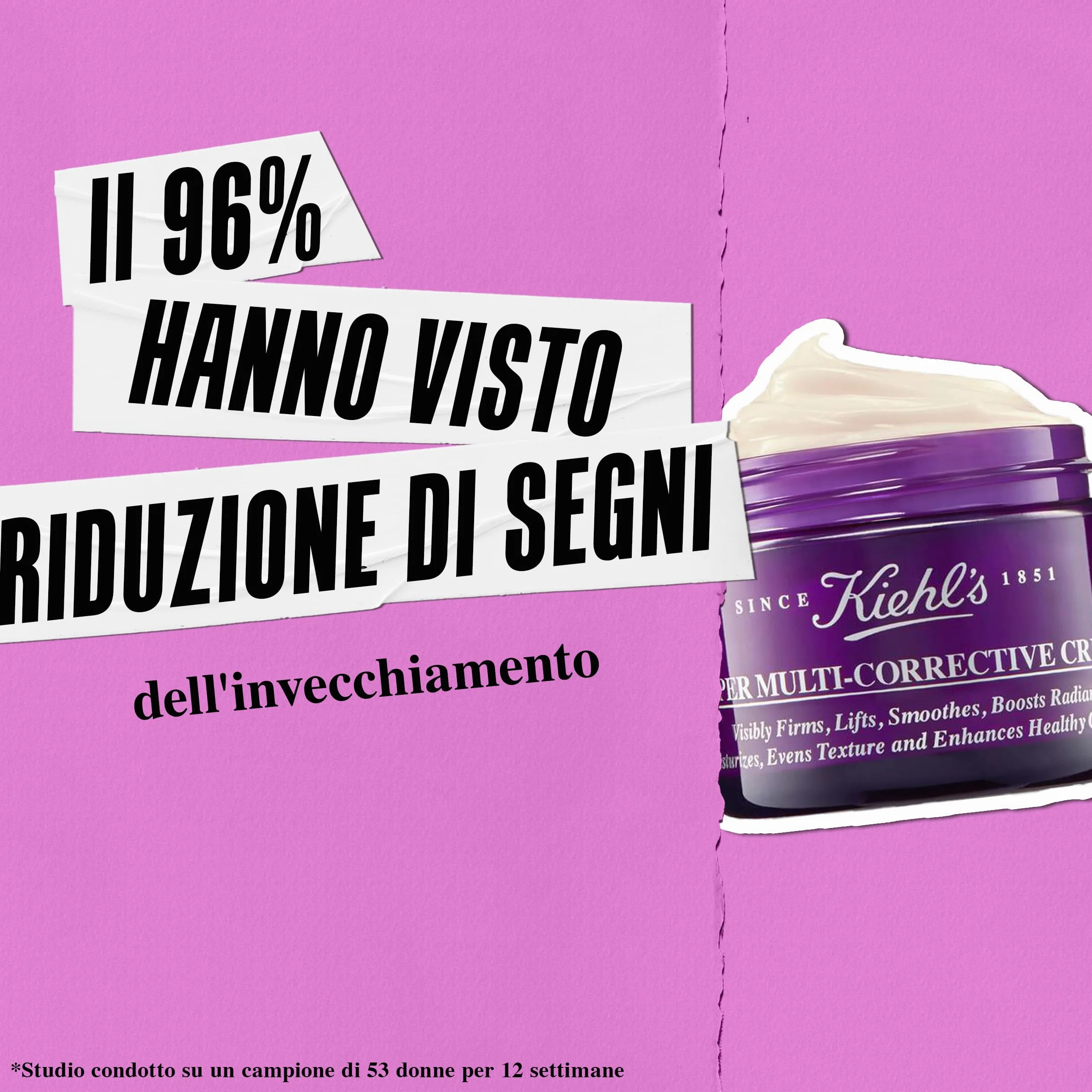 KIEHL'S Super Multi-Corrective Cream, Crema Idratante Anti Età, Per Tutti i Tipi di Pelle, Rassoda, Leviga, Illumina, Pelle Visibilmente Più Giovane, Con Adenosina e Proxylane