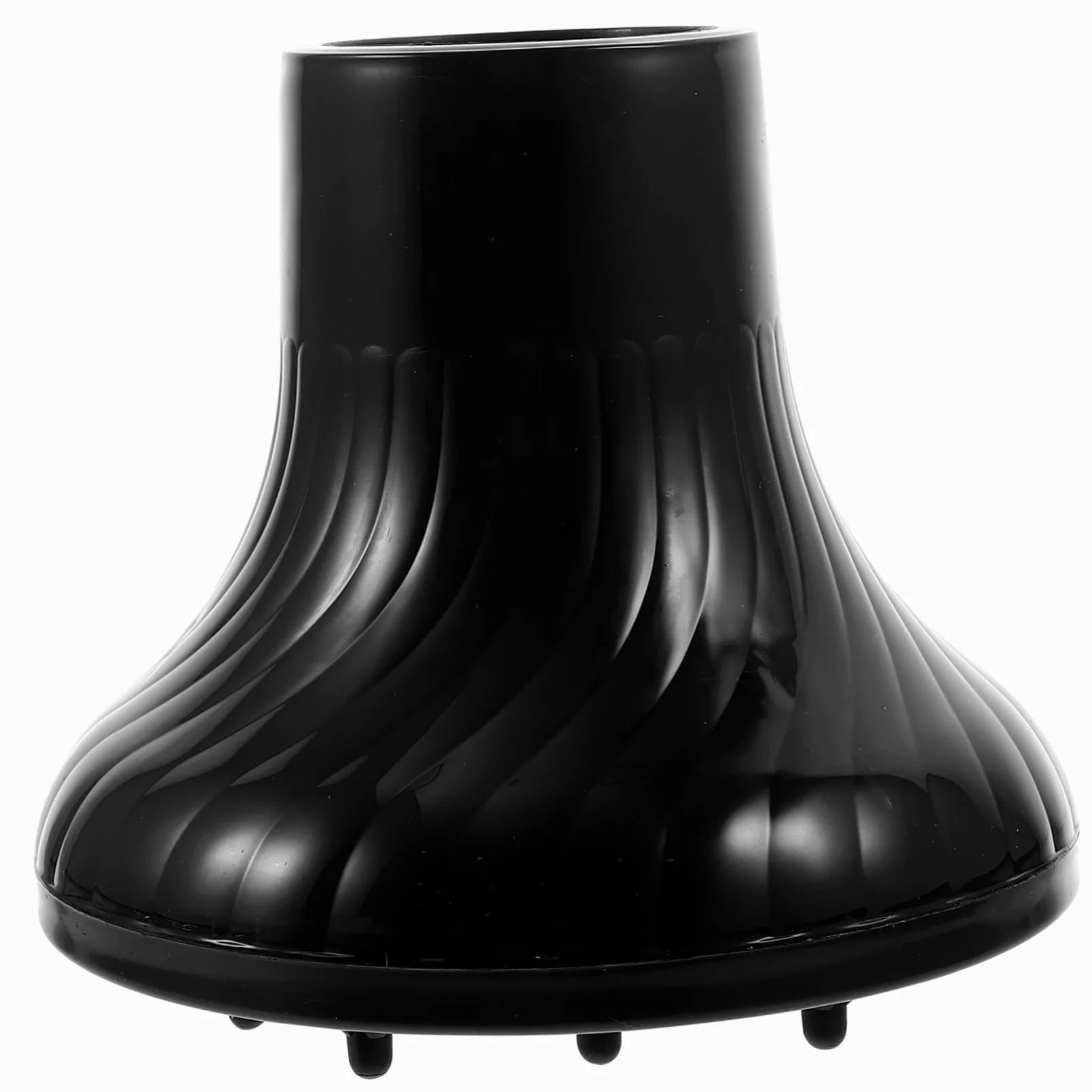 Diffusore per Asciugacapelli Professionale Nero, Accessorio per Styling Chioma Ricci, Resistente alle Alte Temperature, Flusso D'aria 360°, Compatibile Diametro 4,2-4,8 Cm,