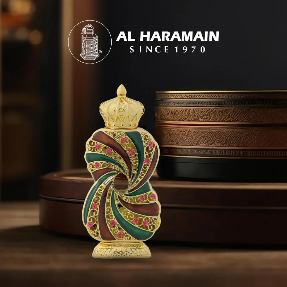 Al Haramain Tanasuk Olio profumato – 12 ml | Profumo alla vaniglia ambrata per donne e uomini | Olio profumato concentrato con fragranza ambra e vaniglia