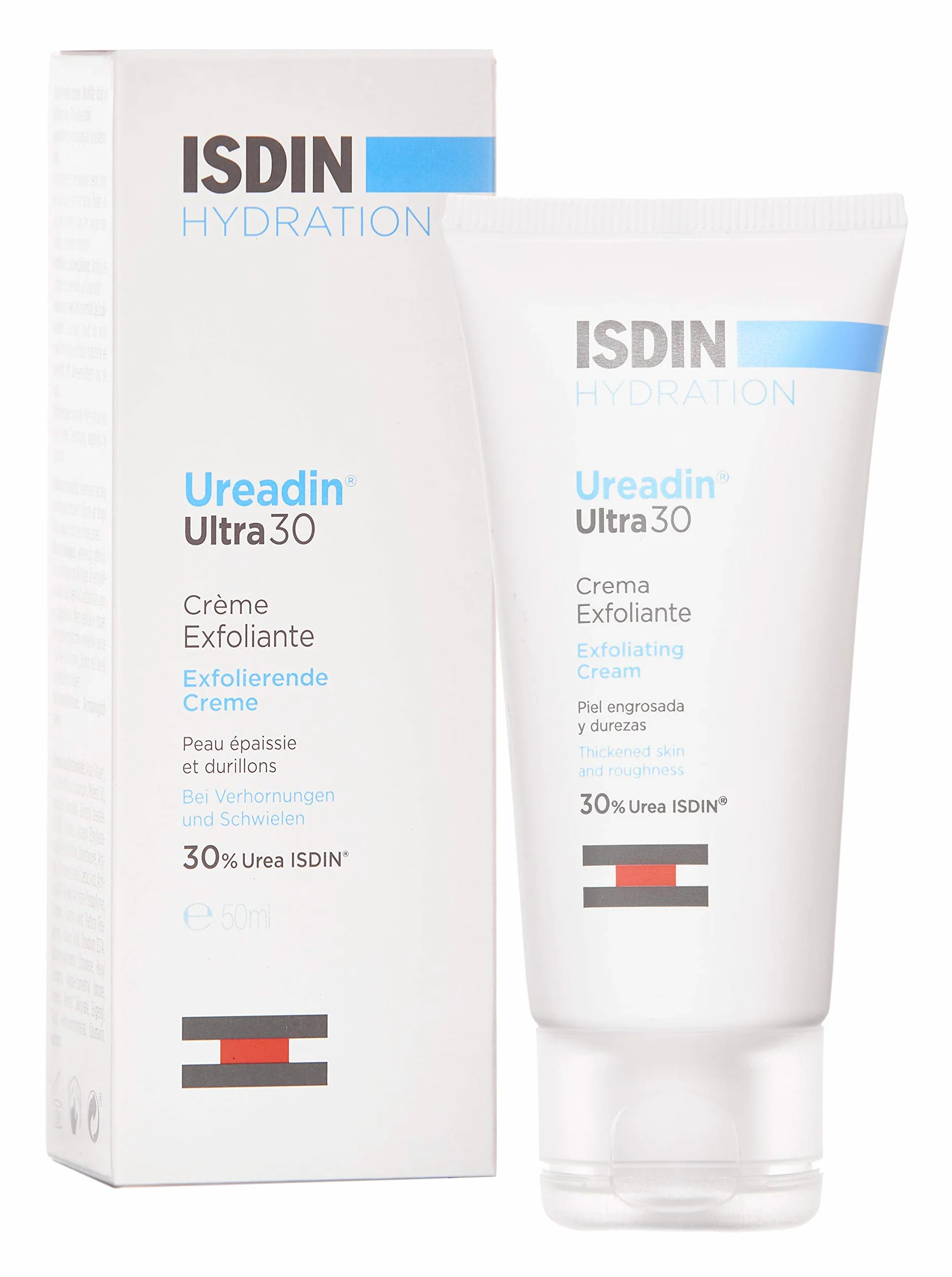 ISDIN Ureadin Ultra30 (50 ml) | Crema Emolliente con 30% Urea | Massima Idratazione per Pelle Ispessita su Piedi, Mani, Gomiti e Ginocchia