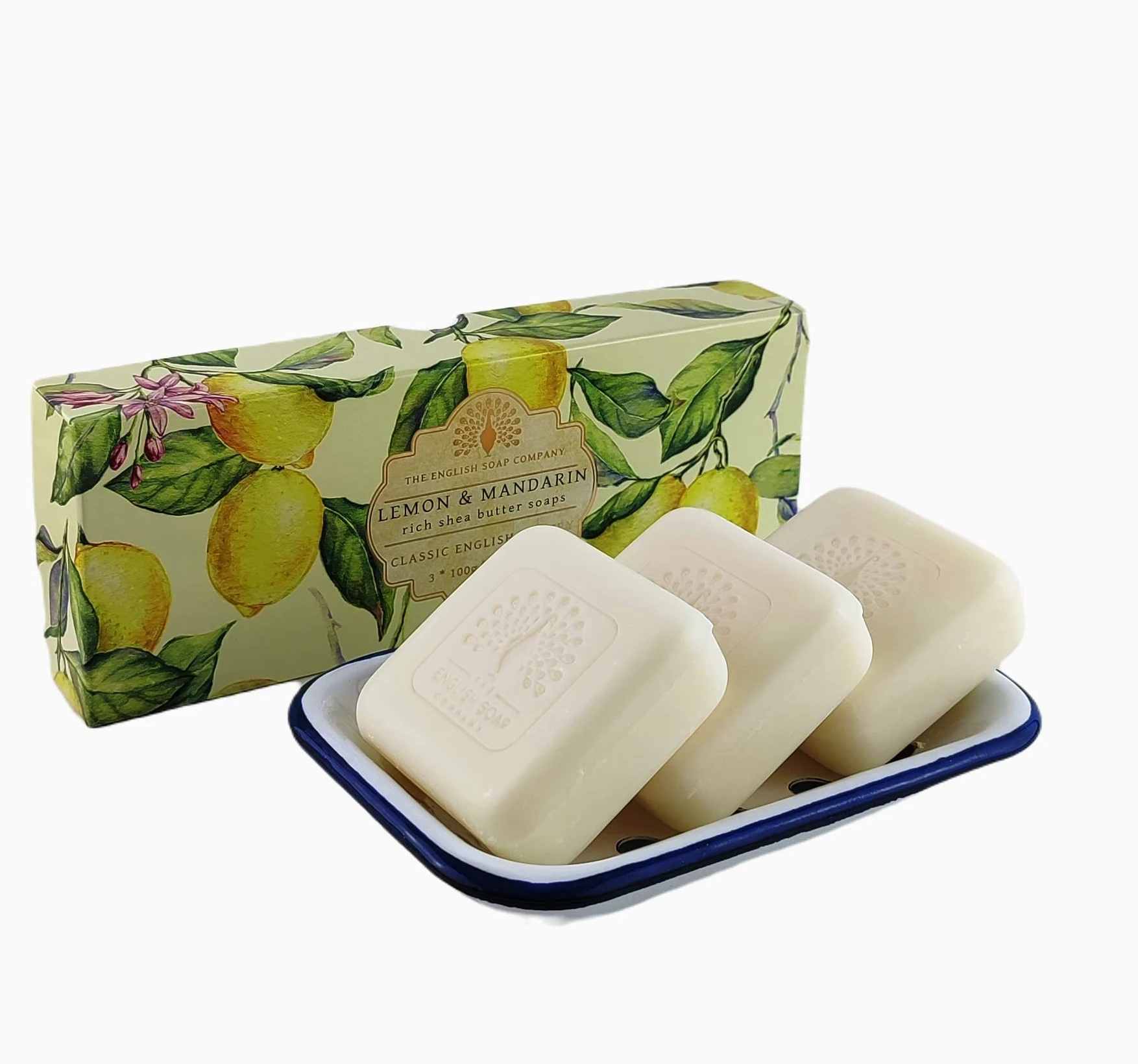 Scatola regalo a mano Sapone 3 x 100g Lemon & Mandarino