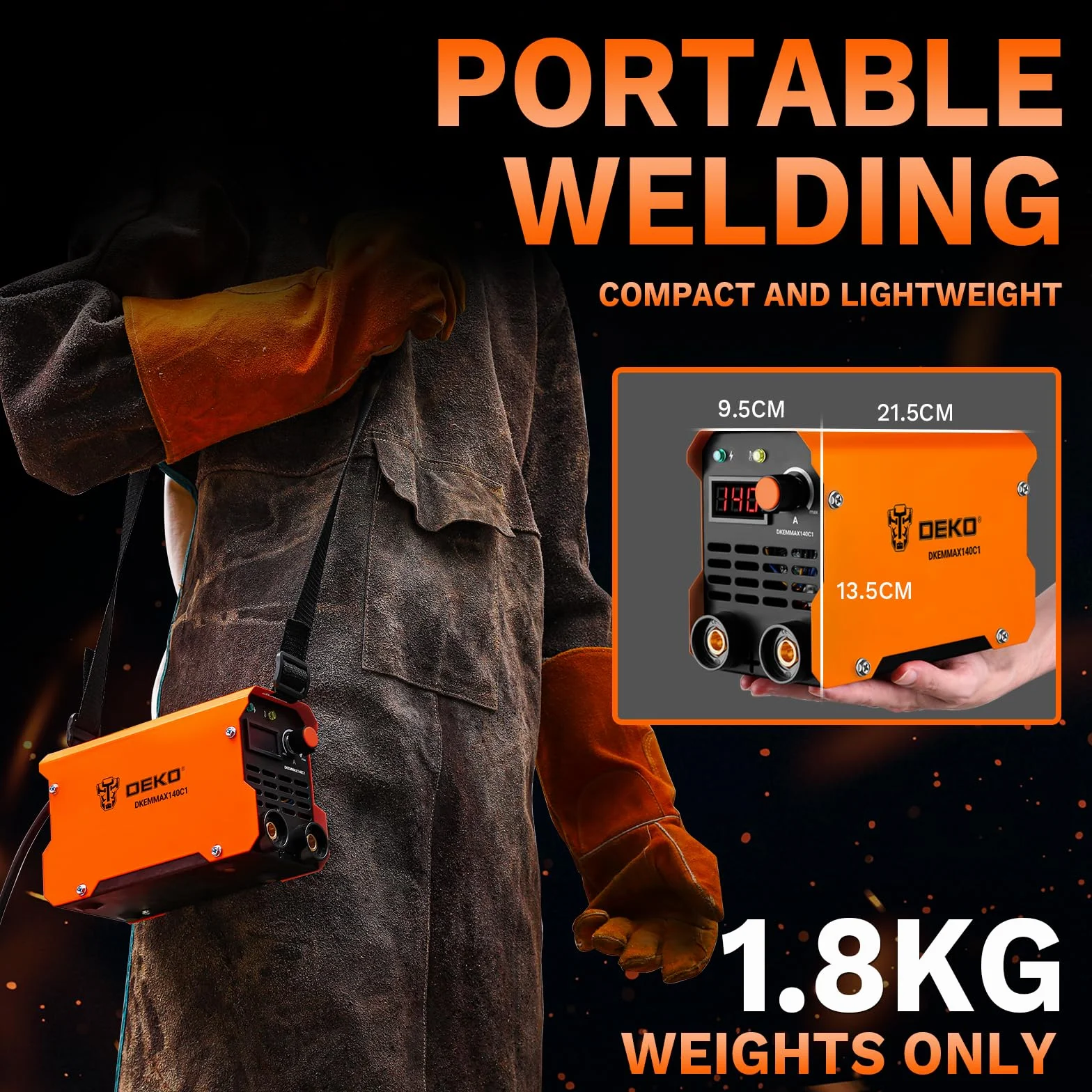DEKO Saldatrice Inverter Elettrodo 220V 140A MMA ARC Welder Portatile