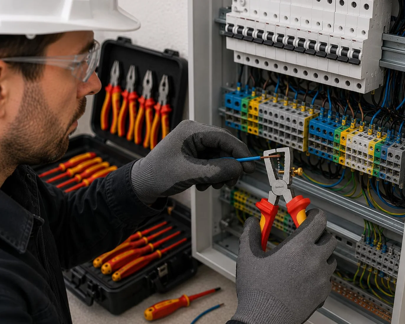 Pinza VDE isolata 1000 V testata GS DIN EN IEC 60900 acciaio cromo vanadio spelafili 6"