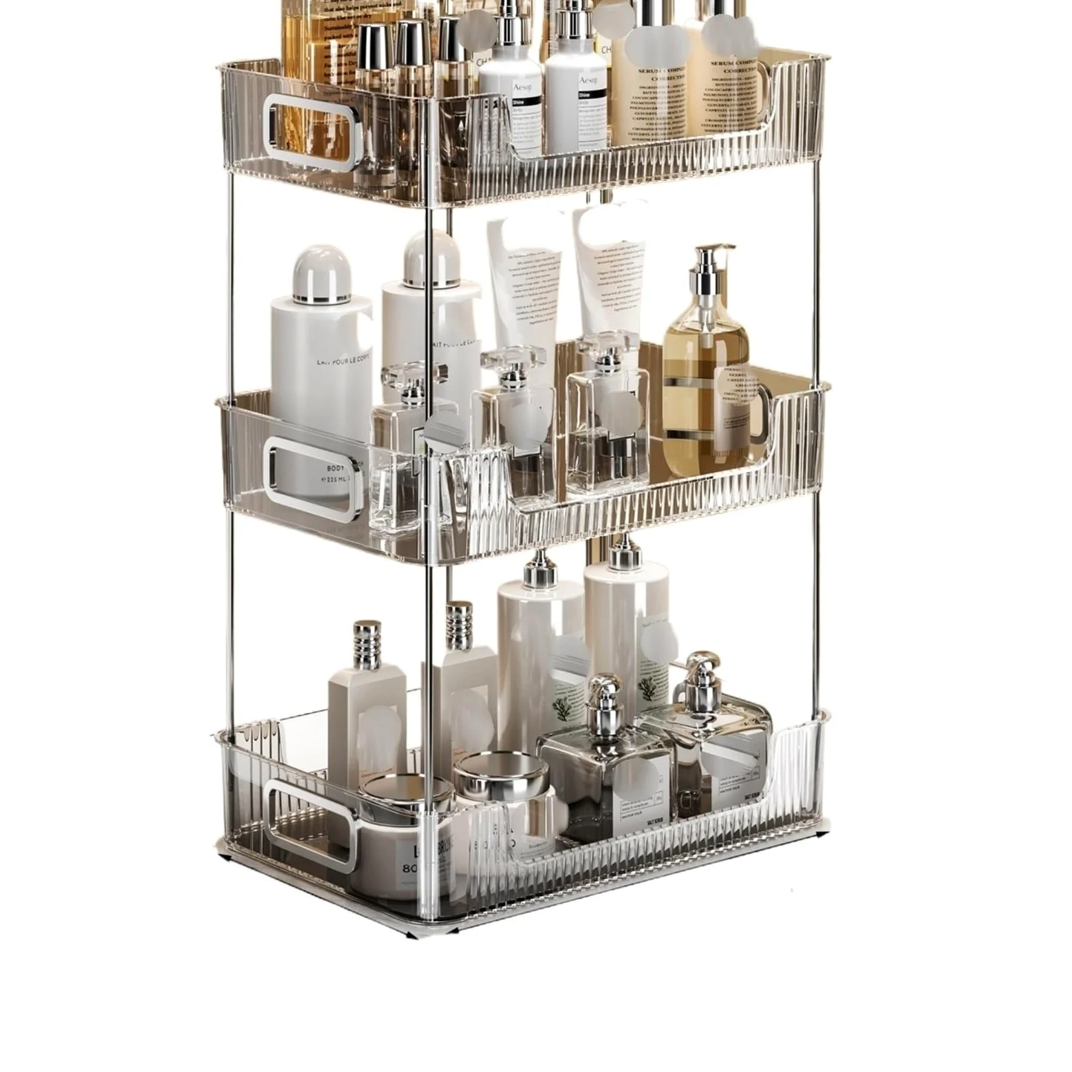 Organizzatore per Il Trucco in Acrilico, Custodia per organizzazione e stoccaggio di Cosmetici, Trucco e Gioielli, Grande Organizer per Il Trucco Trasparente per toeletta, Bagno, dormitorio universit