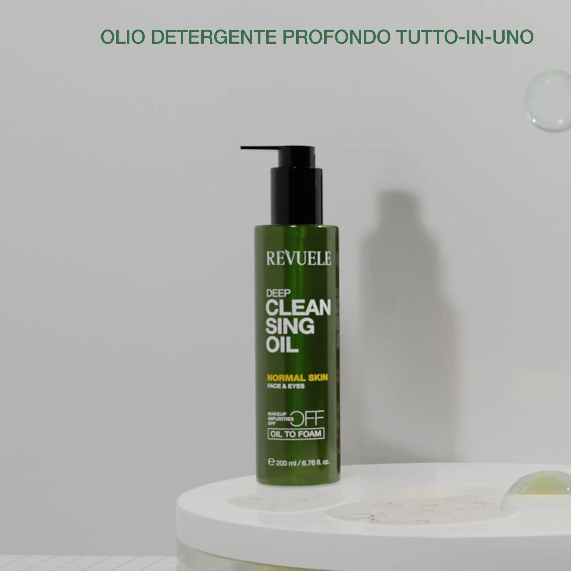 REVUELE REVUELE Olio Detergente Profondo – Struccante Viso & Occhi ad Azione Purificante, Trasforma in Schiuma, Rimuove Trucco, Sebo e Residui di Solari, Idrata e Lascia Pelle Fresca e Radiosa, 150 ml