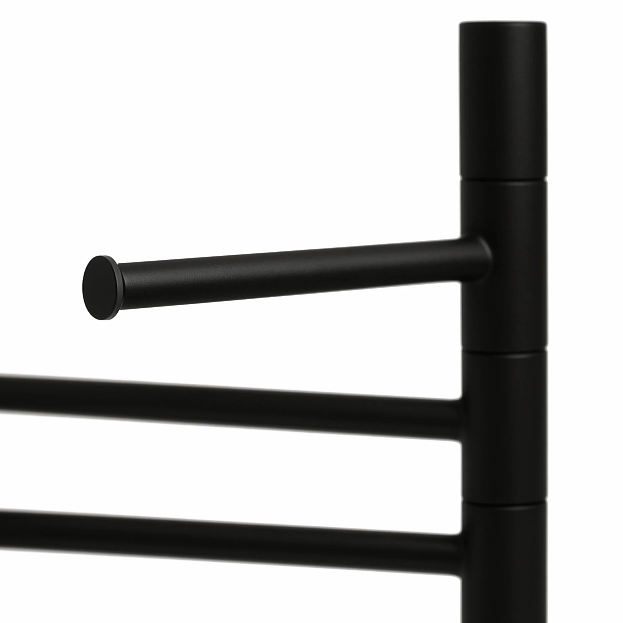 Relaxdays Portasciugamani a 3 Bracci Mobili Piantana da Bagno in Metallo Nero 83x33,5x14 cm