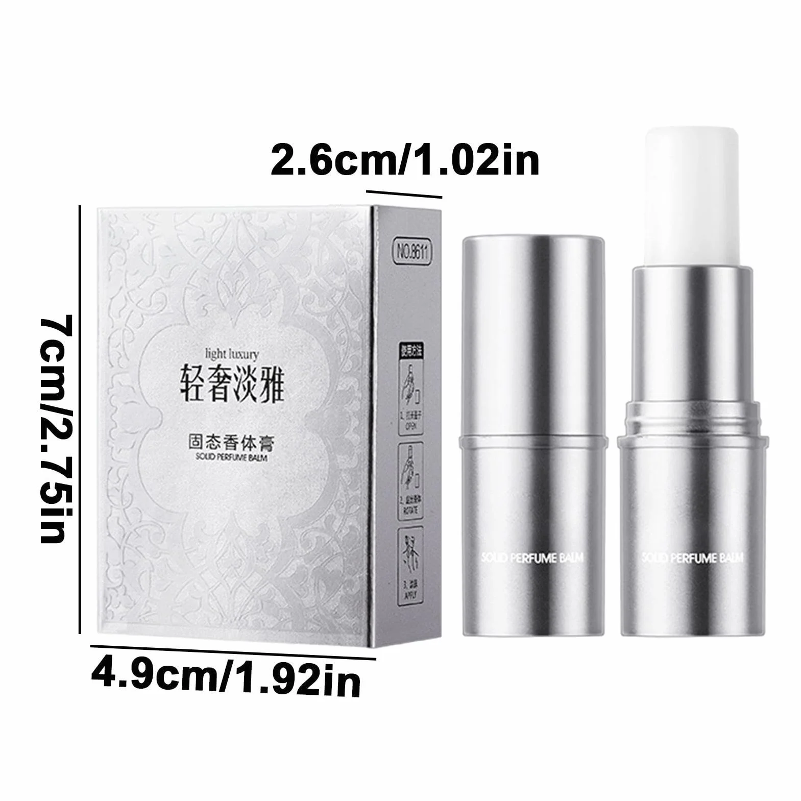 Pocket Balm Perfume, balsamo tascabile in tubetto di rossetto, forniture quotidiane per viaggi d'affari, viaggi, casa, lavoro, appuntamenti, riunioni Samuliy