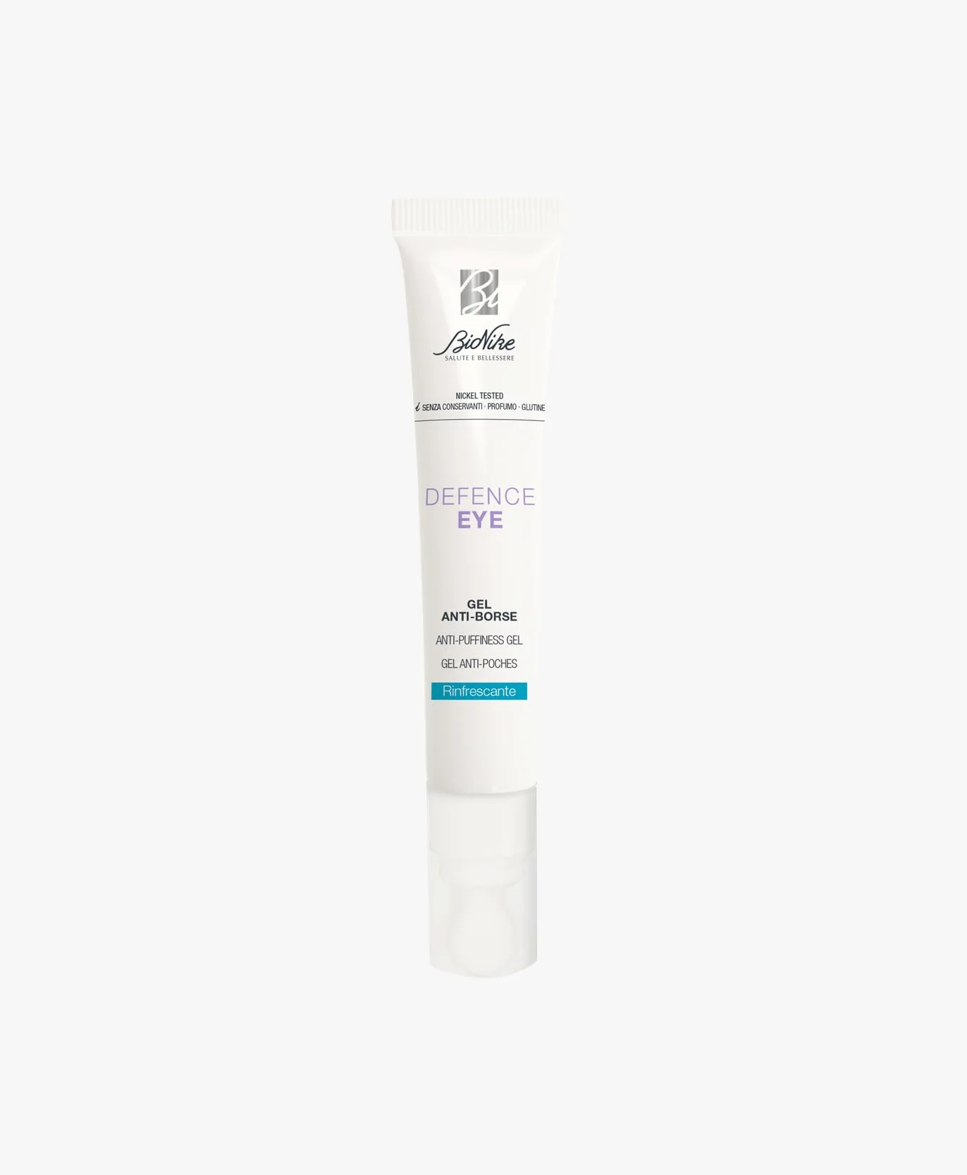 Bionike Defence Eye - Gel Contorno Occhi Antiborse Rinfrescante, per Pelli Sensibili e Intolleranti, Decongestiona e Leviga Riducendo i Gonfiori, Dona Tonicità, 15 ml
