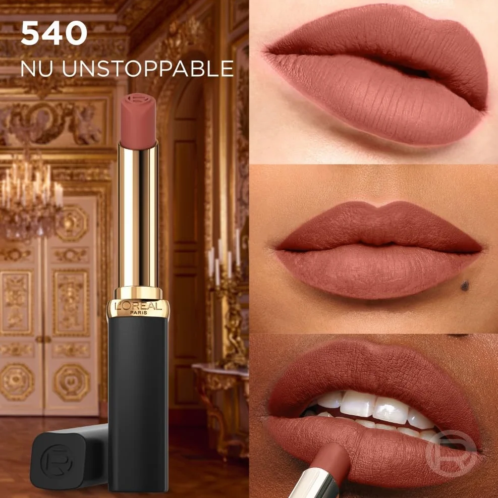 L'Oréal Paris, Rossetto Color Riche, Con Finish Matte, Labbra Morbide e Idratate, Con Acido Ialuronico, Nudes of Worth, Tonalità: 540 Le Nude Unstoppable, 1,8 g
