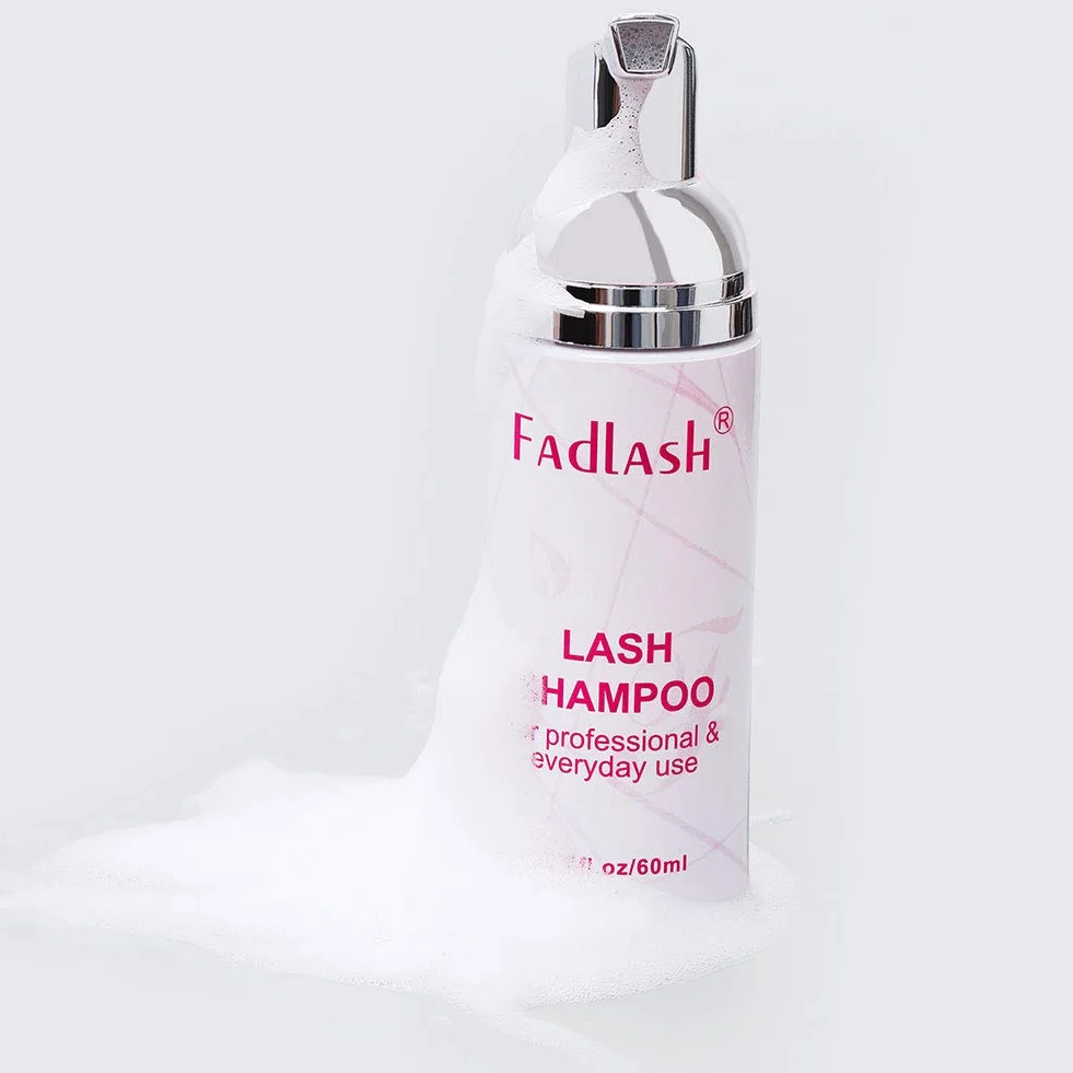 Detergente Ciglia 60ml Pulitore per Ciglia Shampoo per Ciglia Lavaggio Dai un Pennello Morbido Lash Shampoo
