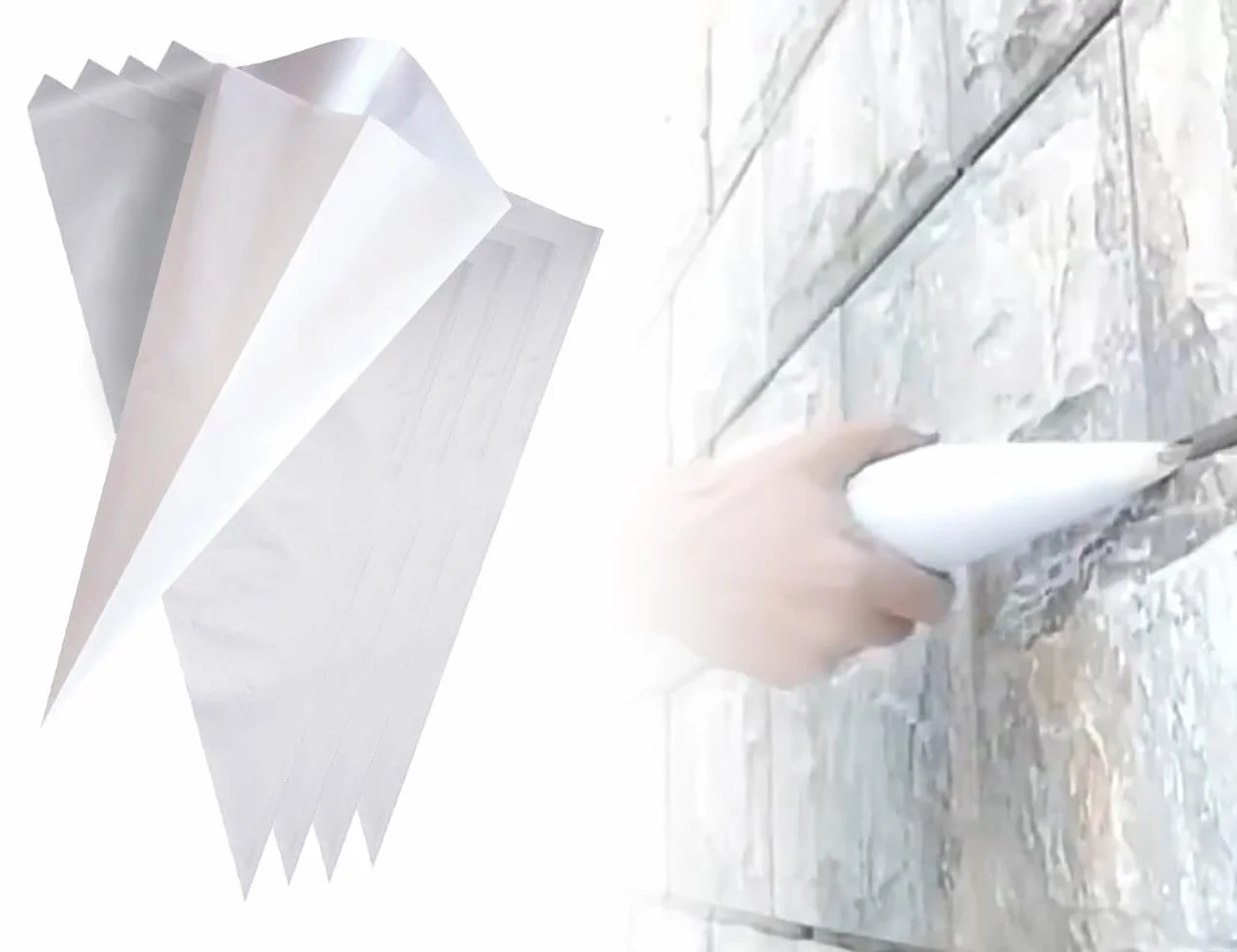 KAPSING 5 pezzi Siringa per malta a cemento rapido Stucco antistrappo per fughe piastrelle