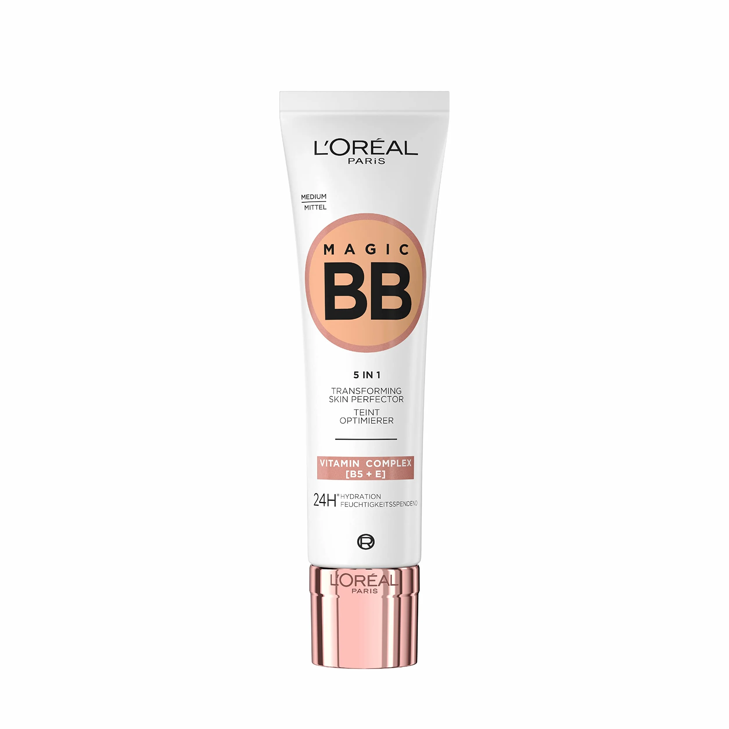 L'Oréal Paris Magic BB Cream con SPF 20, tinta per la pelle 5 in 1 con vitamina B5 e vitamina E, formula idratante leggera che si adatta al tono della pelle per una finitura naturale e luminosa, 30