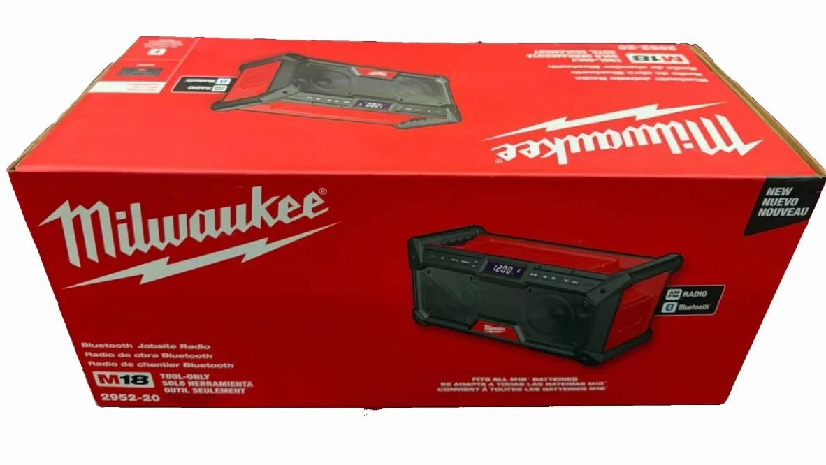 Milwaukee M18 Bluetooth Radio Werkstatt Baustelle nacktes Werkzeug