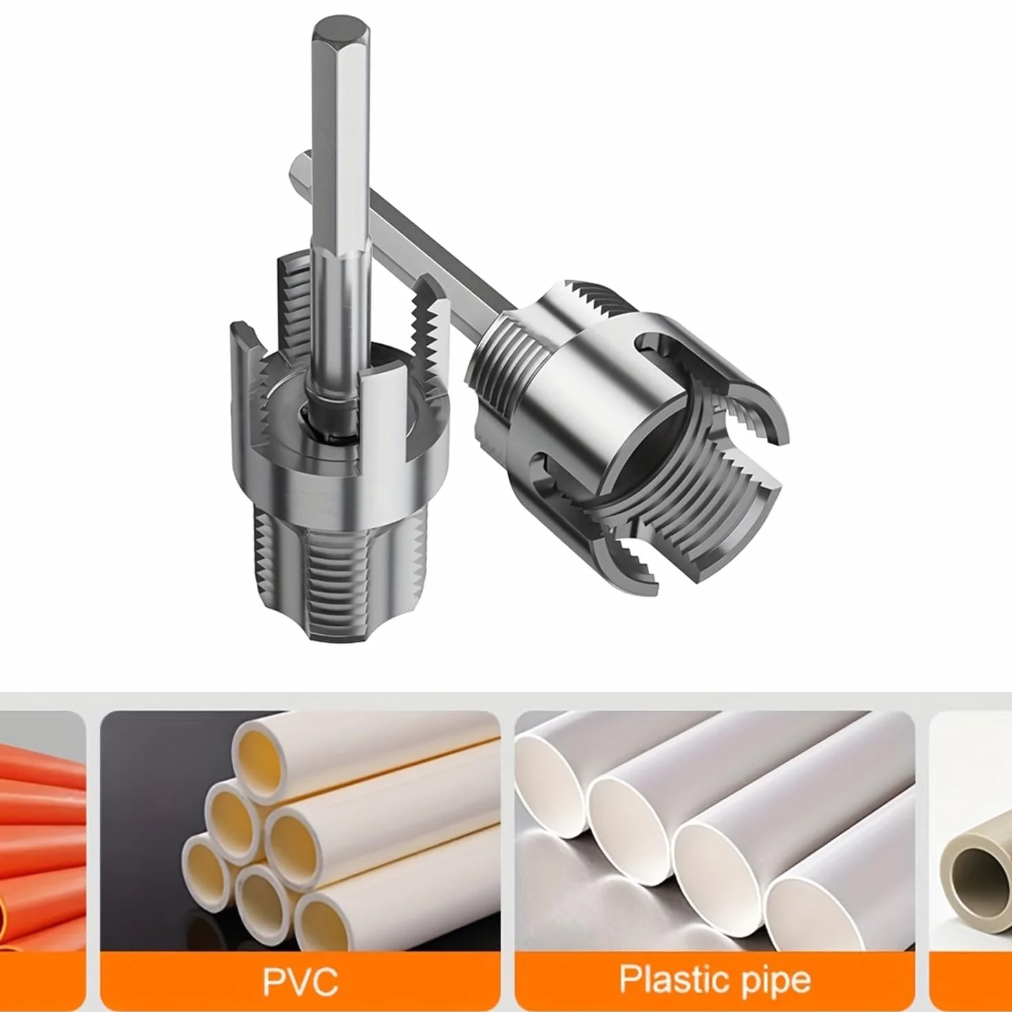 Strumento di filettatura per tubi 1/2 3/4 Tagliatubi filettati in PVC per tubi acqua