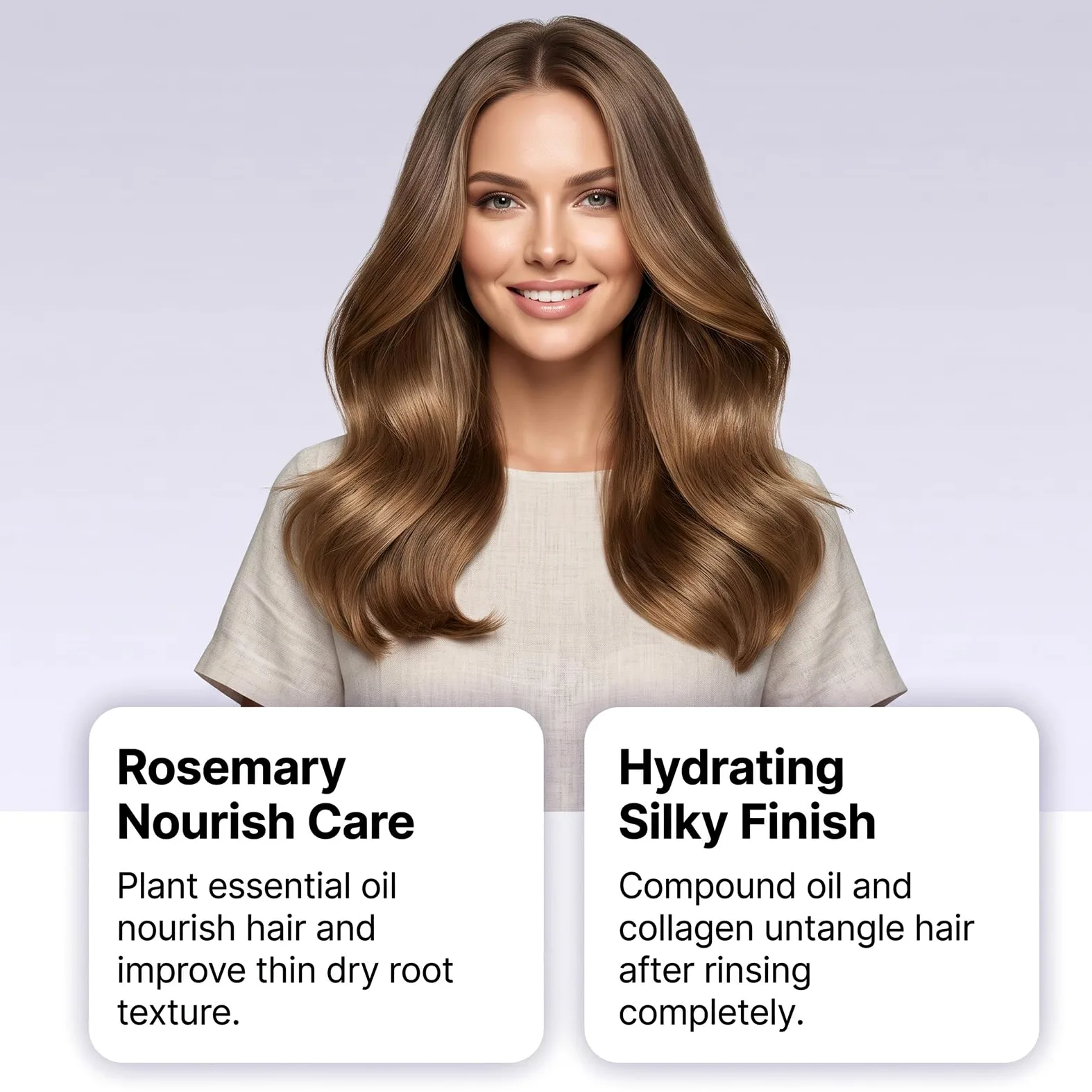 Balsamo per capelli alla cipolla e rosmarino per capelli lisci (3pcs) | Districa nodi ed effetto crespo, delicato per l'uso quotidiano, nutre le ciocche secche, esalta la lucentezza naturale,100 ml