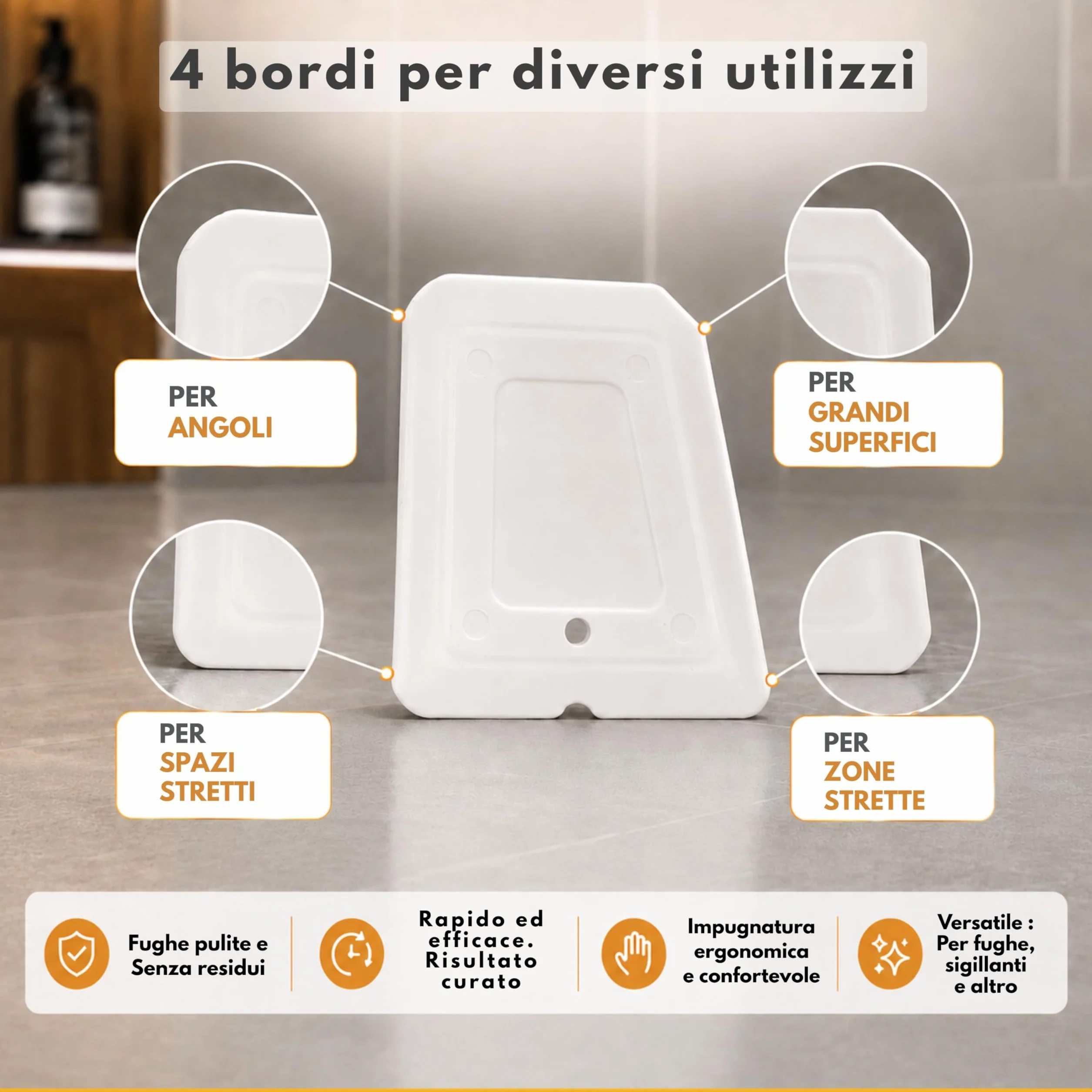 ISPAR Stucco per Fughe Crema 250 g, Riempitivo Pronto in Tubetto per Riparazione Fughe Piastrelle