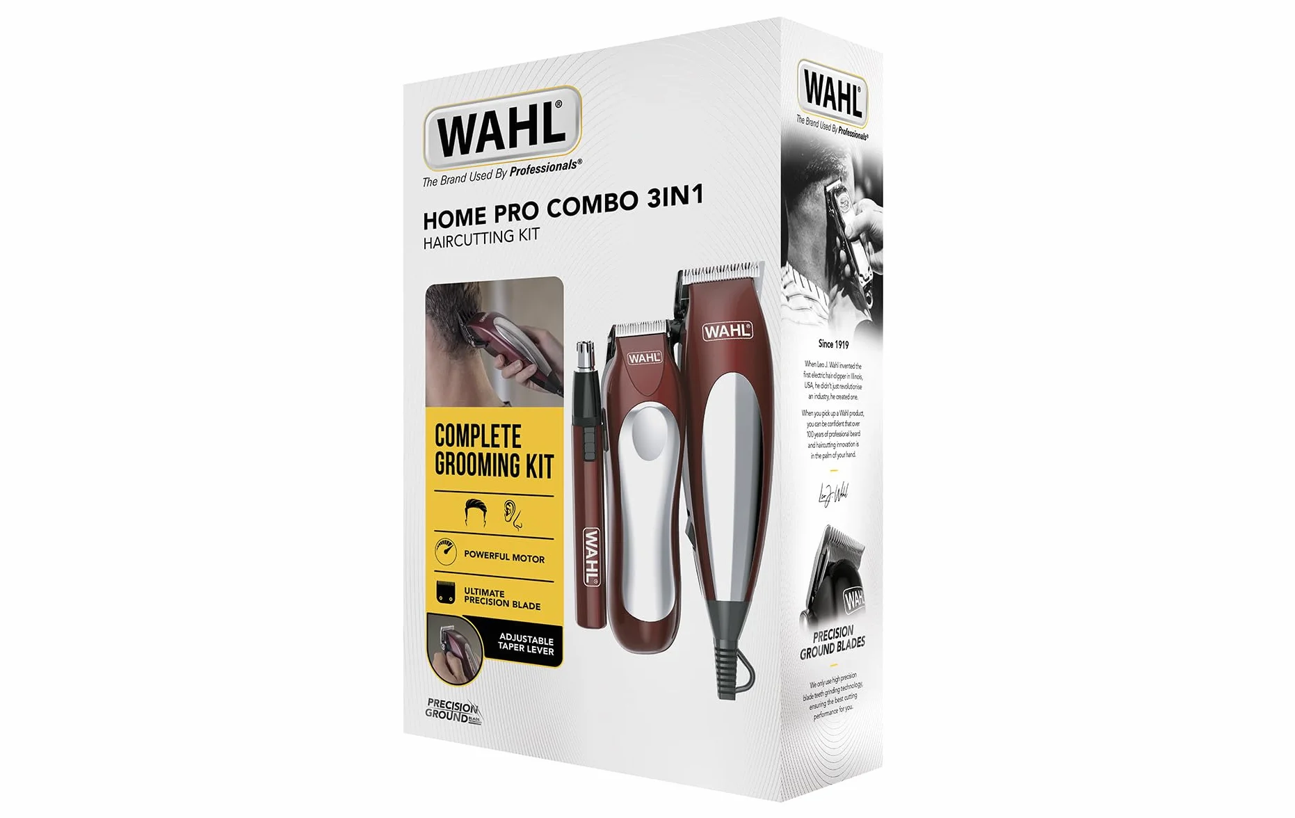 Wahl Home Pro Combo 3in1, set regalo tagliacapelli, tagliacapelli per uomo, rasoio a filo, regolabarba per uomo, regolabarba, tagliacapelli personale, set per la cura maschile
