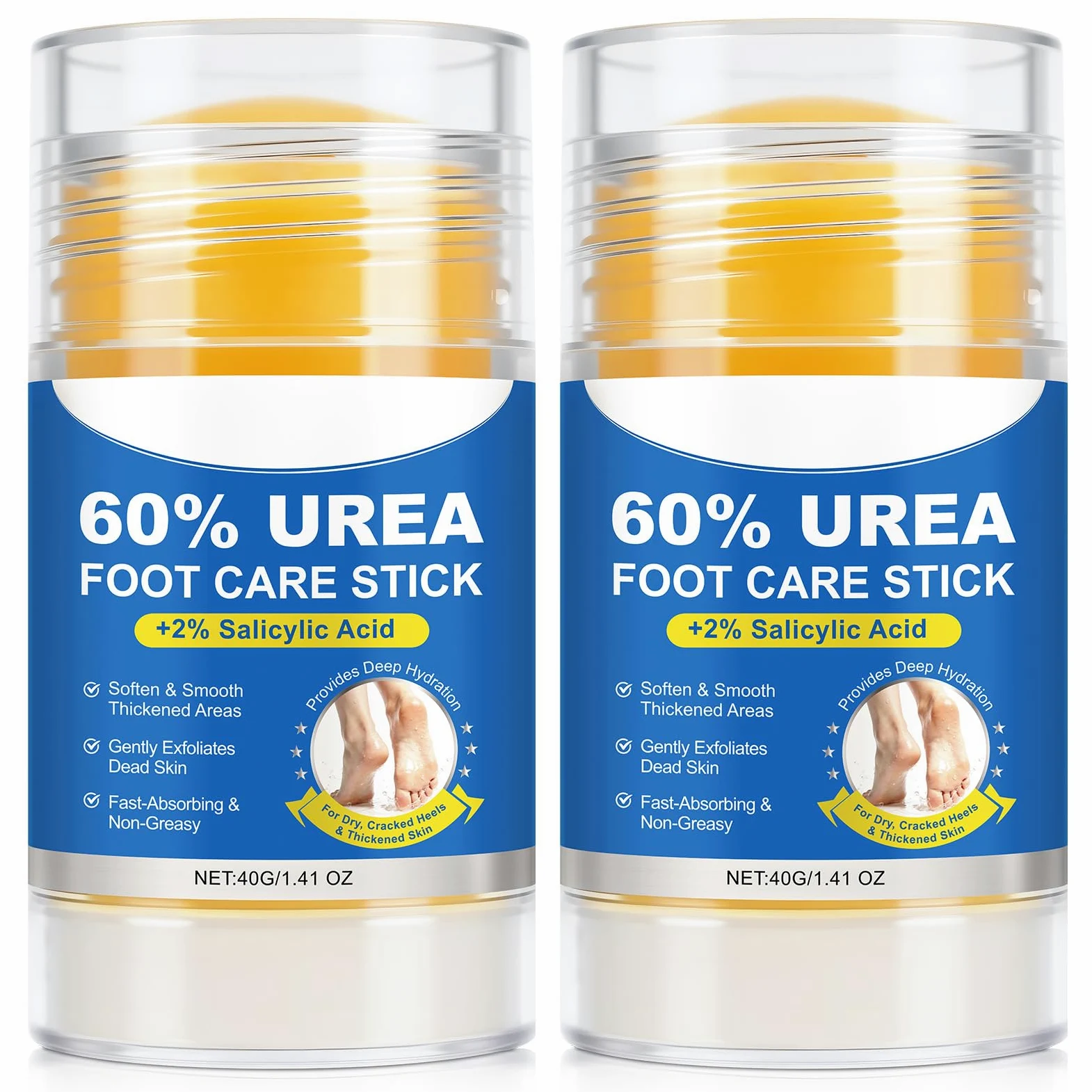 Urea - Stick per la cura dei piedi, 40 g, idratazione intensiva per talloni secchi e screpolati, rimuove calli, crema per piedi morbidi e curati (2)