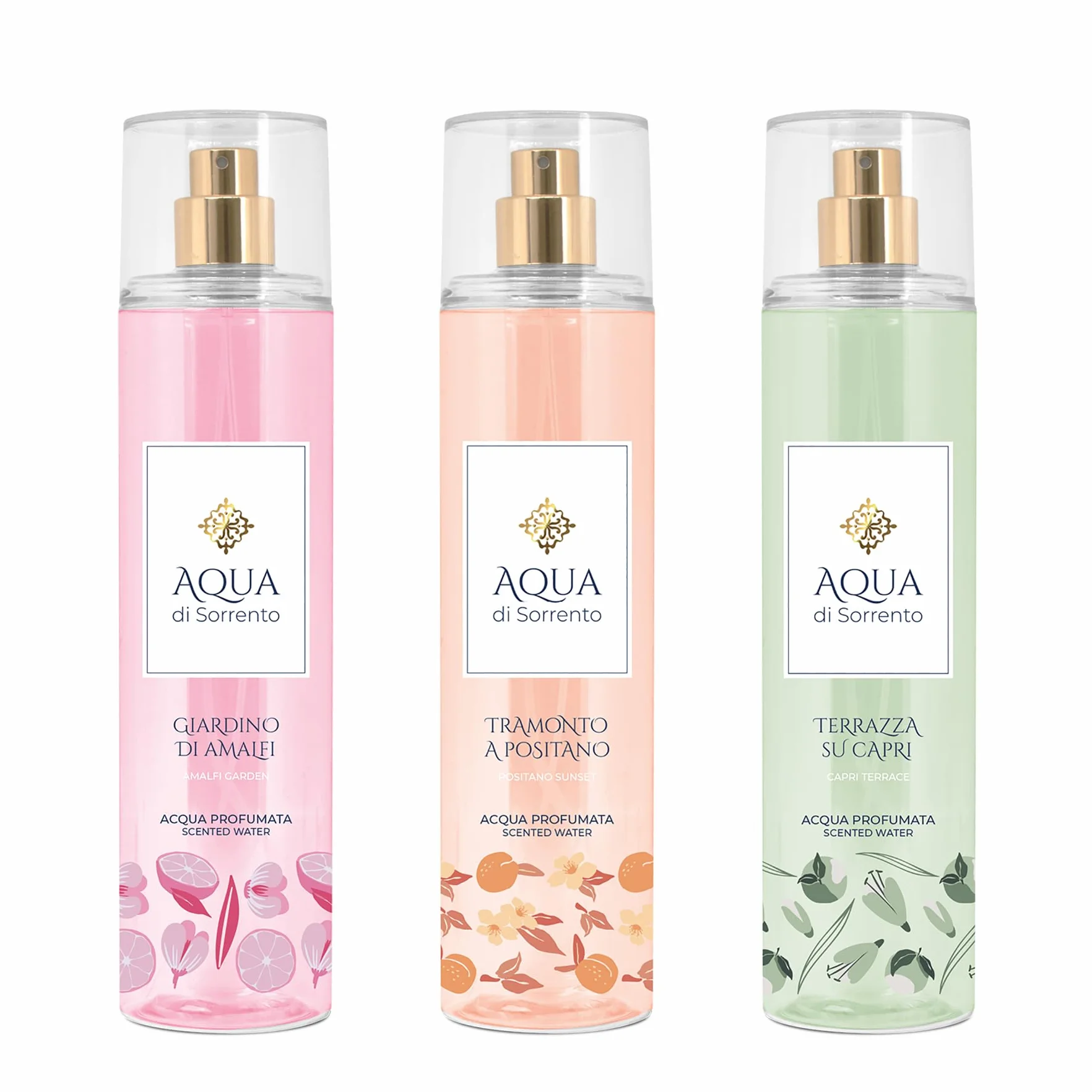 ACQUA DI SORRENTO | Terrazza su Capri Acqua Profumata, Famiglia Olfattiva Fiorita, Fruttata e Legnosa, Made in Italy, 245 ml
