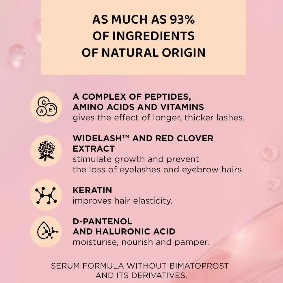 Eveline Cosmetics Siero multipeptidico per la crescita di ciglia e sopracciglia