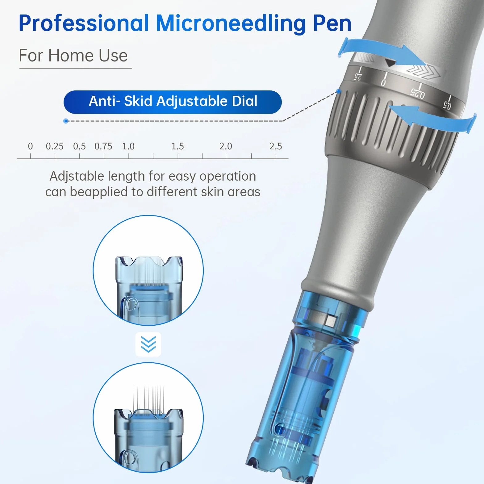 M8S Microneedling Pen Professional Wireless Dermapen with 22 Replacement Cartridges Needles 6 Speeds Adjustable Micro Needling Microneedle Machine for Skin Care M8SKIT-UK