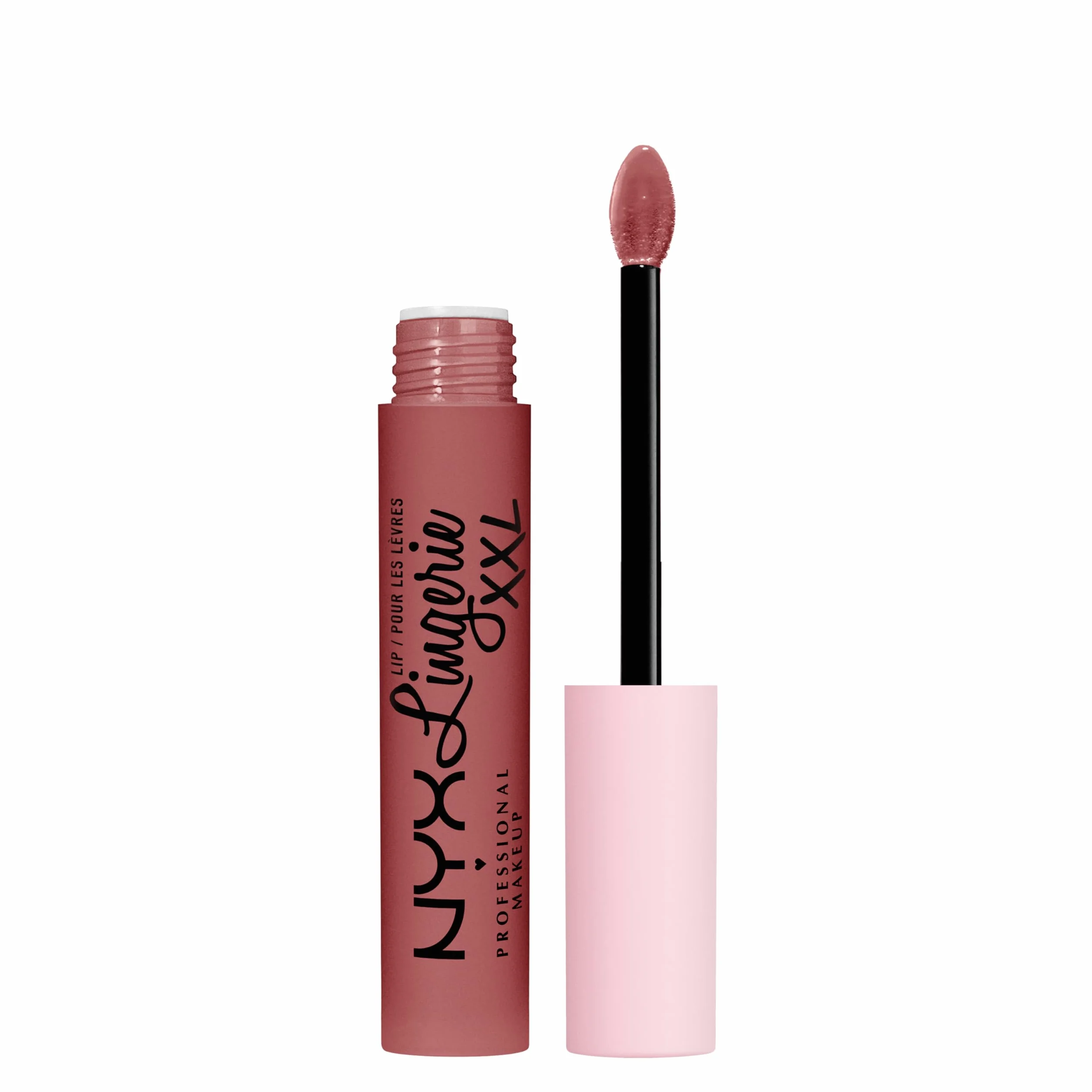 NYX Professional Makeup Lip Lingerie XXL, Rossetto liquido Matte a lunga tenuta, Formula vegana, Strip'd Down