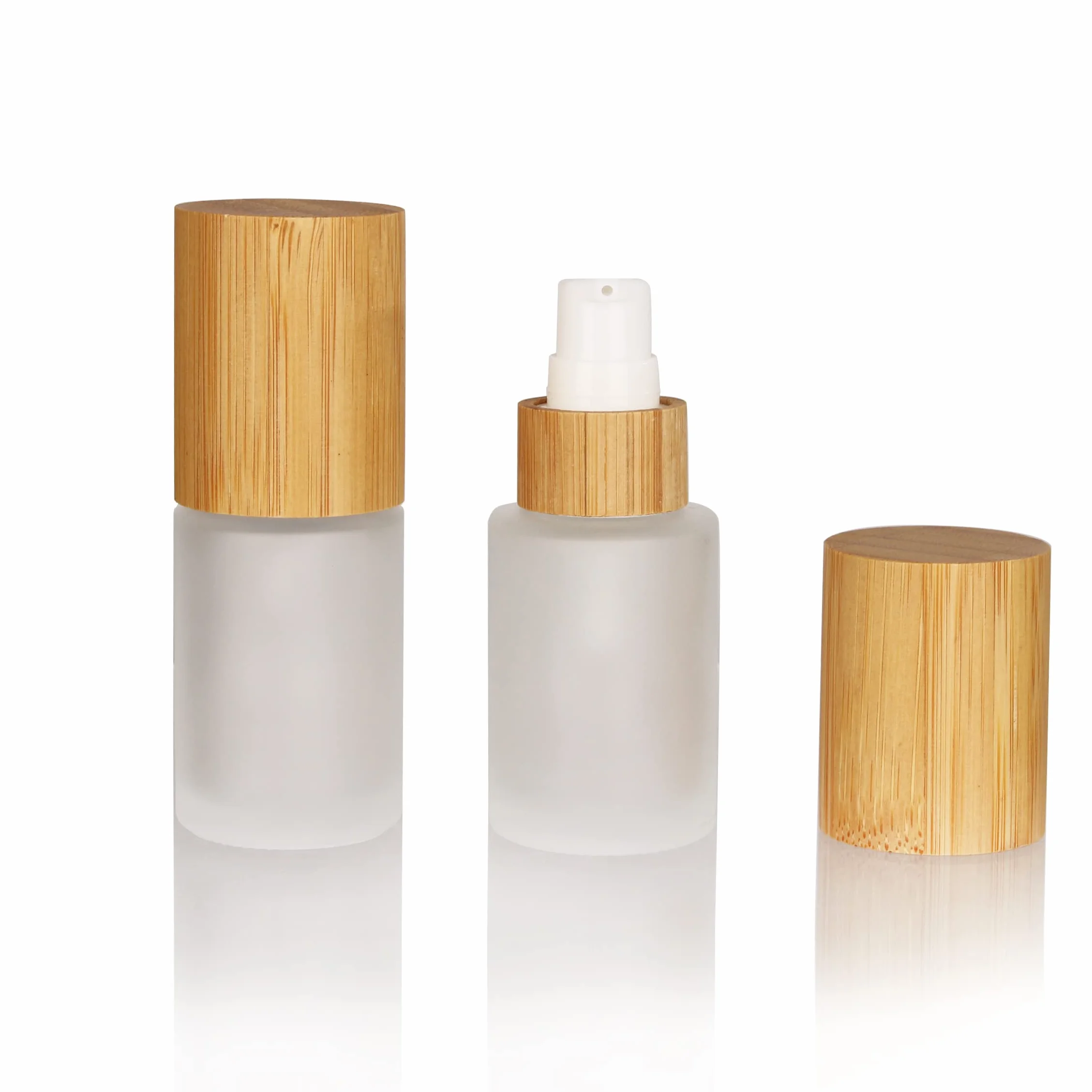 COSIDEA 6 bottiglie vuote da 30 ml in vetro smerigliato con dispenser per lozioni, flaconi ricaricabili per emulsione cosmetica, creme cosmetiche, articoli da toeletta, contenitori da viaggio