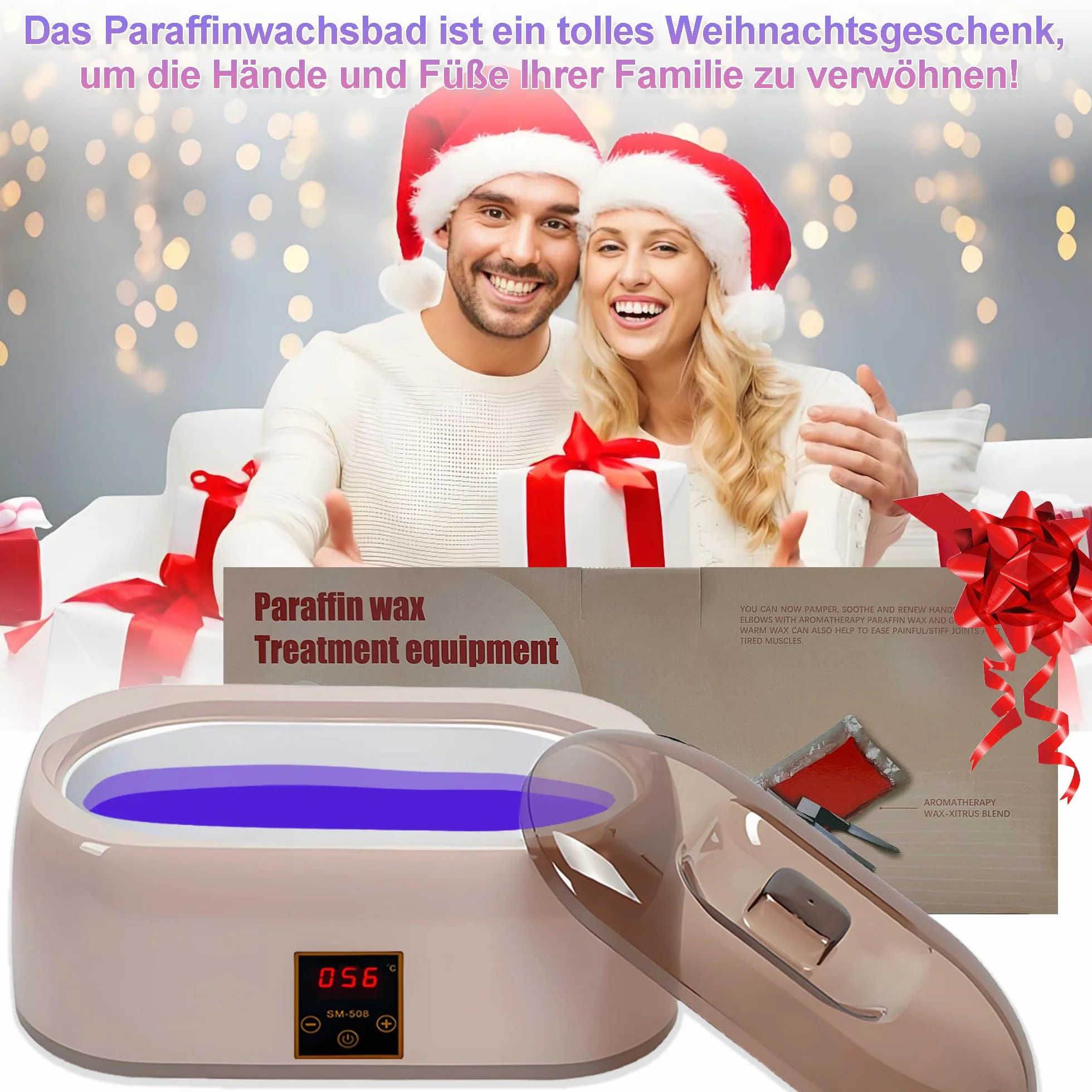 Paraffina Bath,4000ml scalda paraffina mani piedi professionale for Hands and Feet,include cera di paraffina per bagno di paraffina,Bagno di paraffina con tecnologia LED