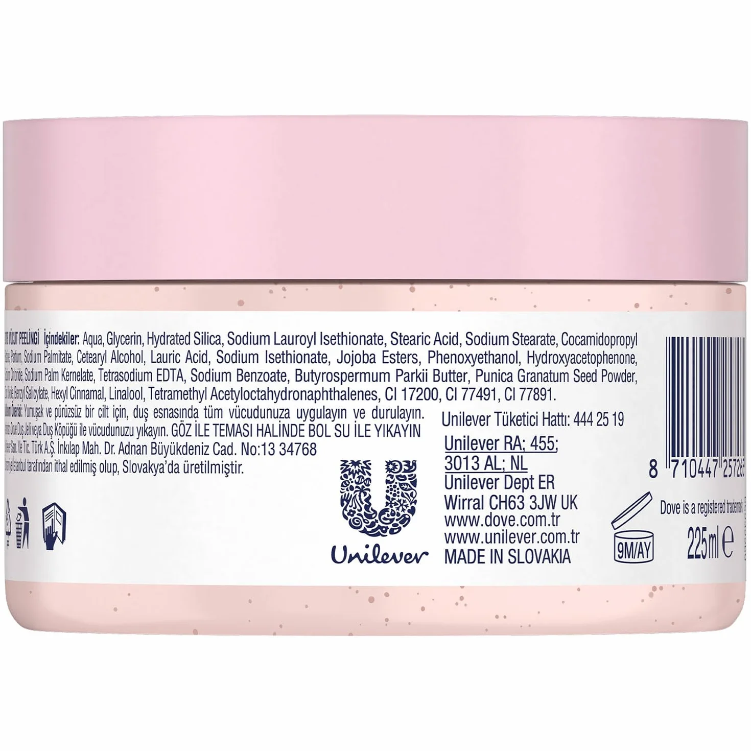 DOVE Scrub esfoliante per il corpo al melograno