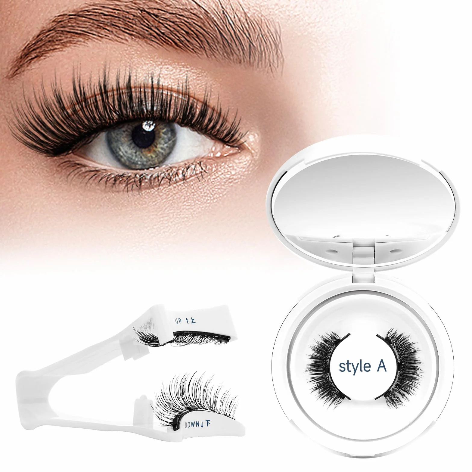Higu Clace Ciglia Magnetiche Con Applicatore, Non C'è Bisogno Di Colla Magnetica Per Ciglia Facile Da Indossare E Rimuovere (Style-A)