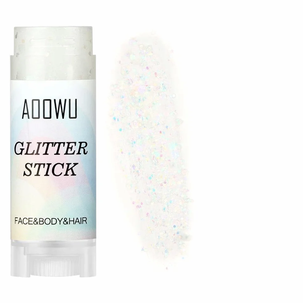 AOOWU Gel Glitter per Viso e Corpo, Body Glitter Gel, Trucco per Carnevale, Chunky Glitter Decorazione per Musica, Festival, in Maschera(Piccole-ZLG03)