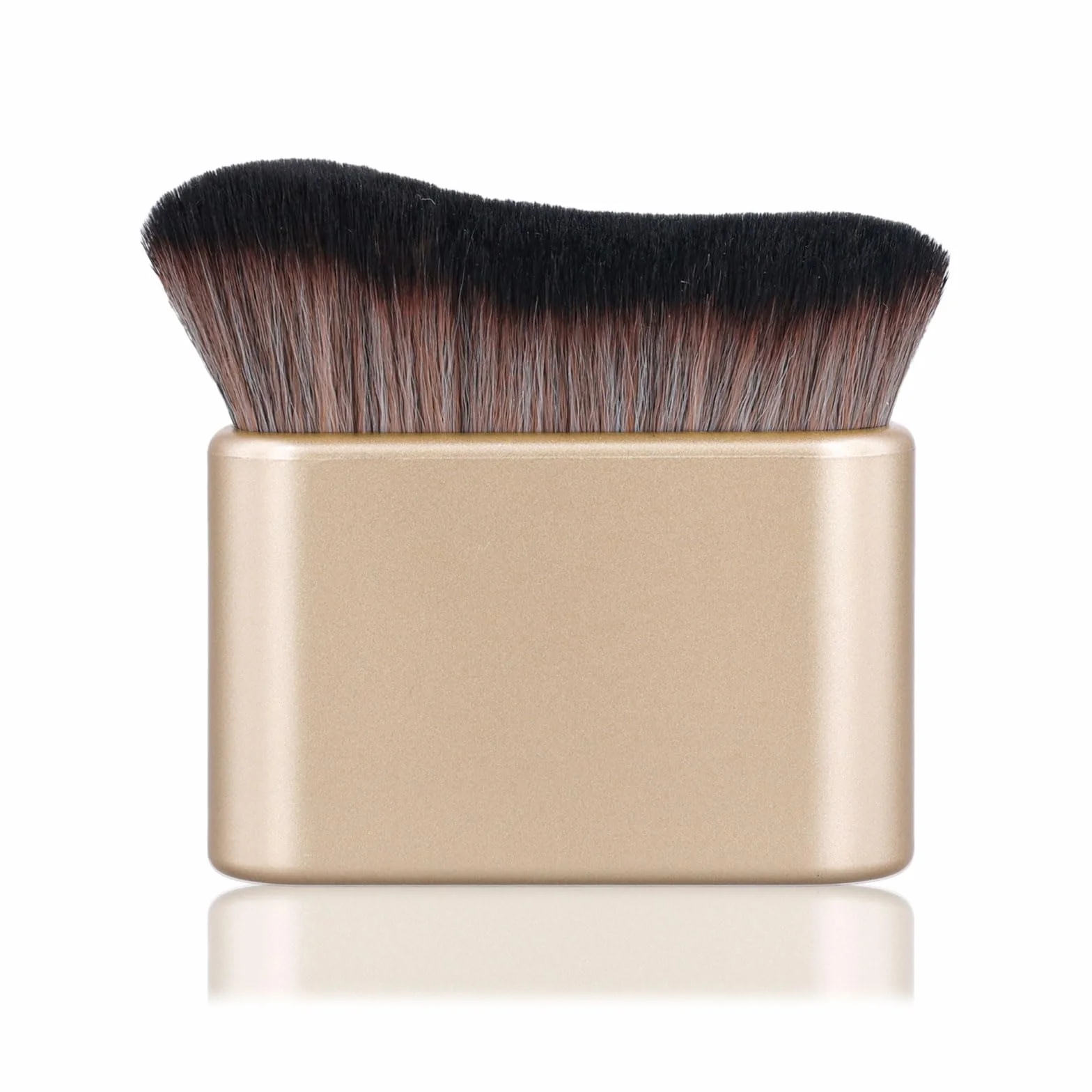 Pennello autofilizzante, spazzola autolubrificante per fondotinta liquido, spray, trucco per corpo, protezione solare, pennello kabuki, applicatore per corpo e viso (oro opaco)